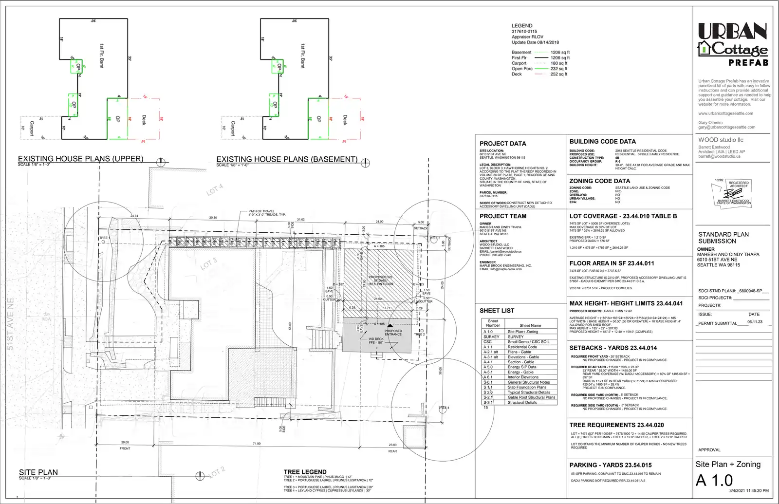 Site plan for 6012 51st Ave NE