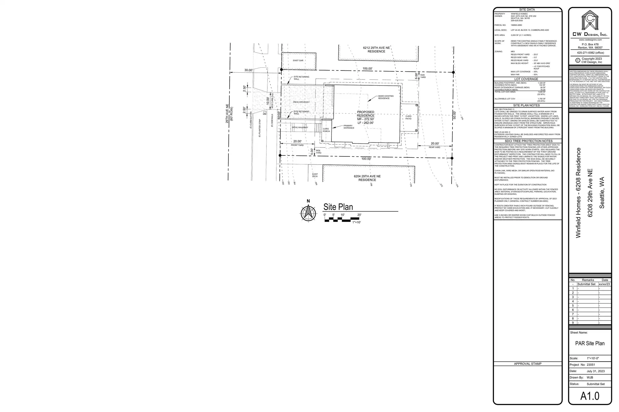 Site plan for 6208 29th Ave NE