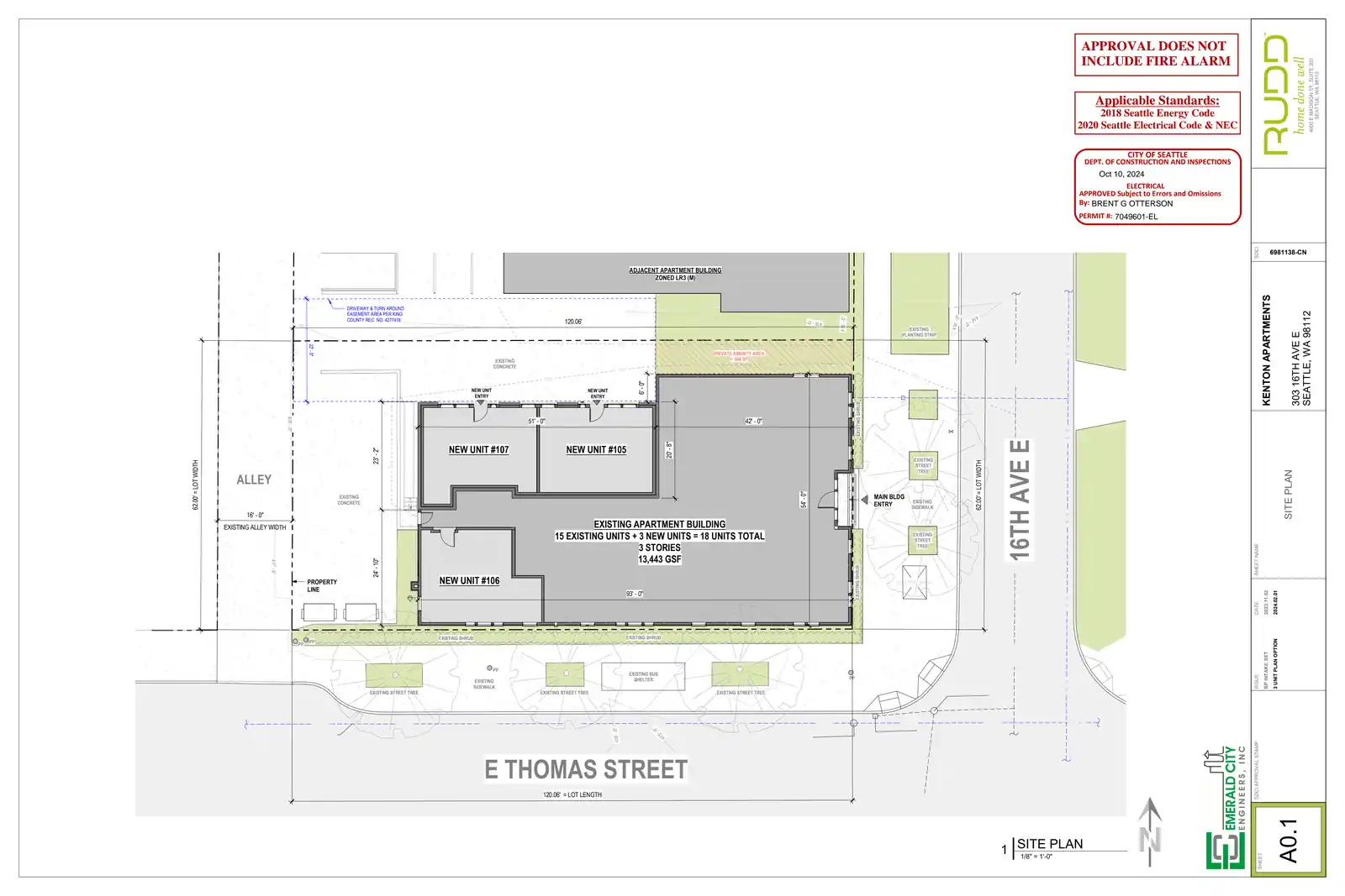 Site plan for 303 16th Ave E