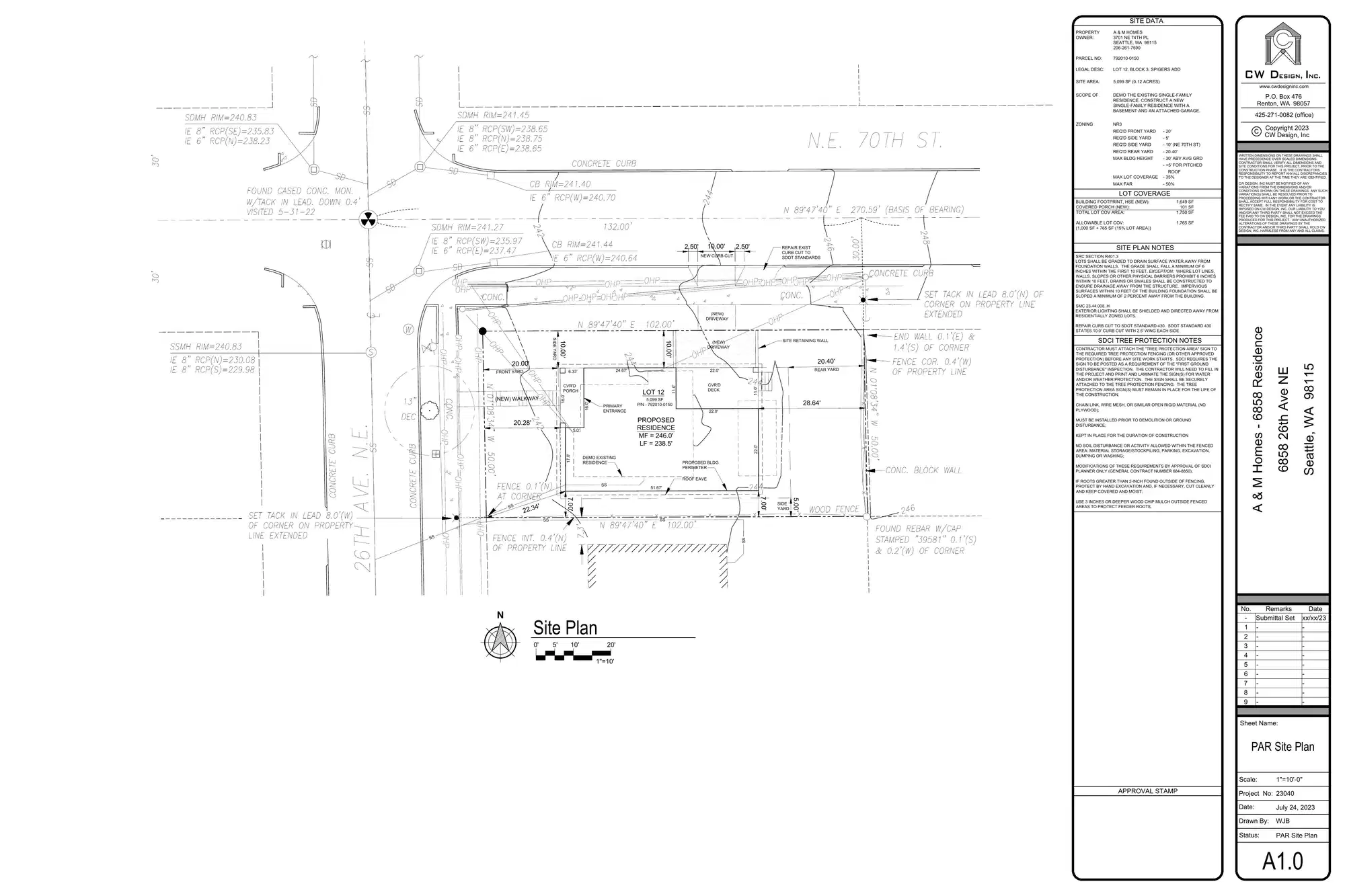 Site plan for 6858 26th Ave NE
