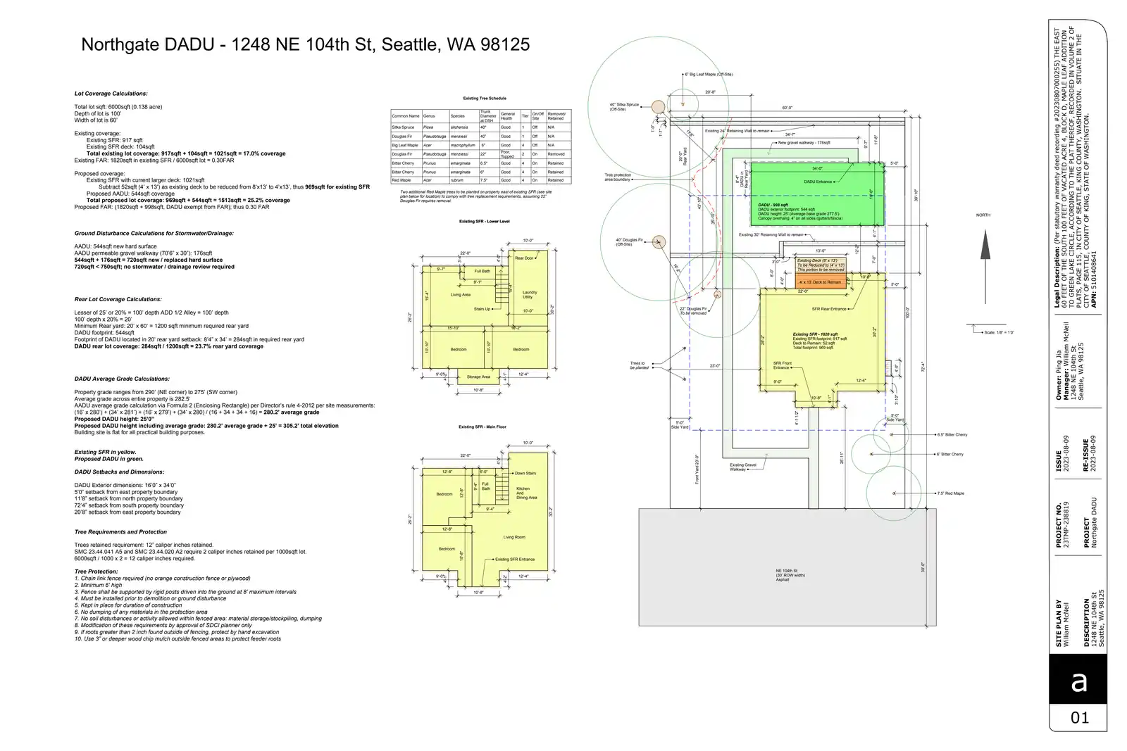 Site plan for 1250 NE 104th St