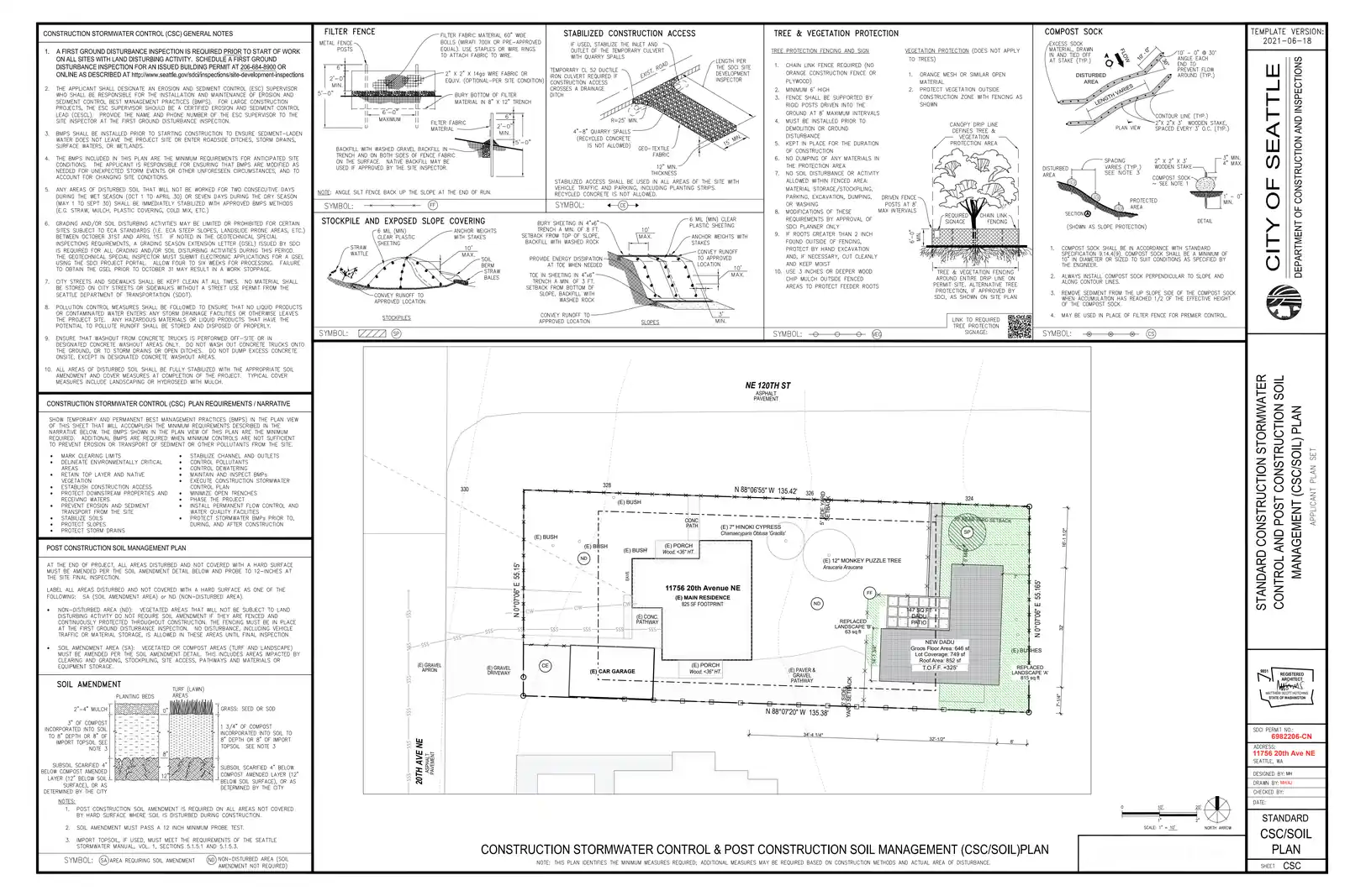 Site plan for 2011 NE 120th St