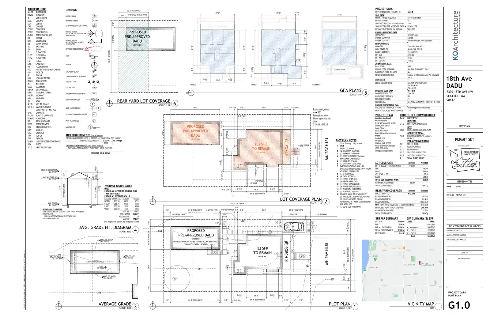 Site plan for 7341 18th Ave NW