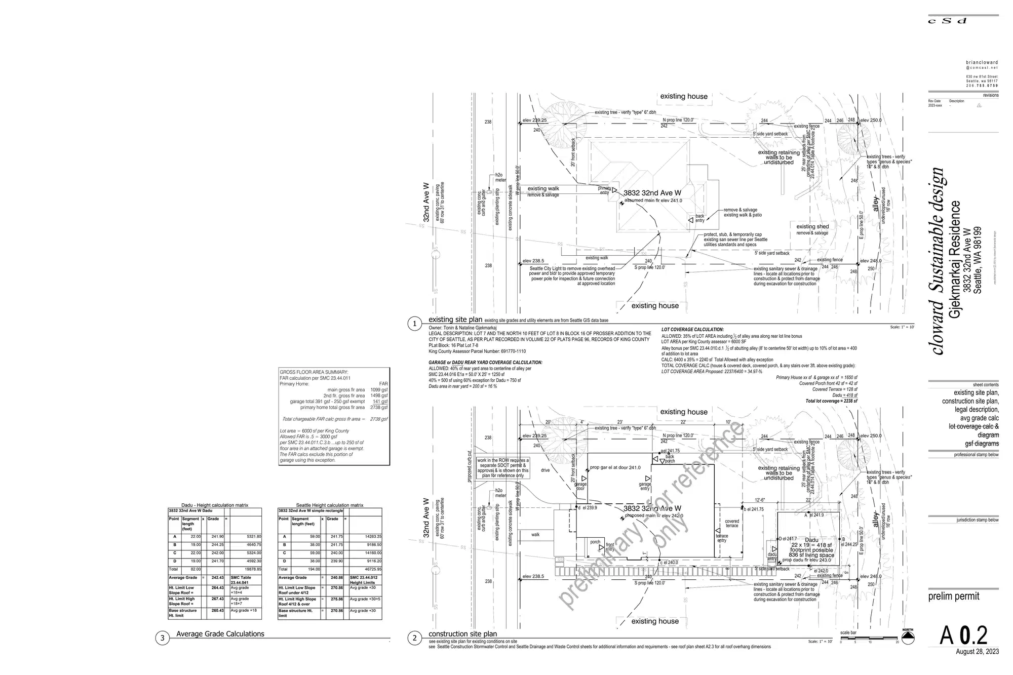 Site plan for 3832 32nd Ave W