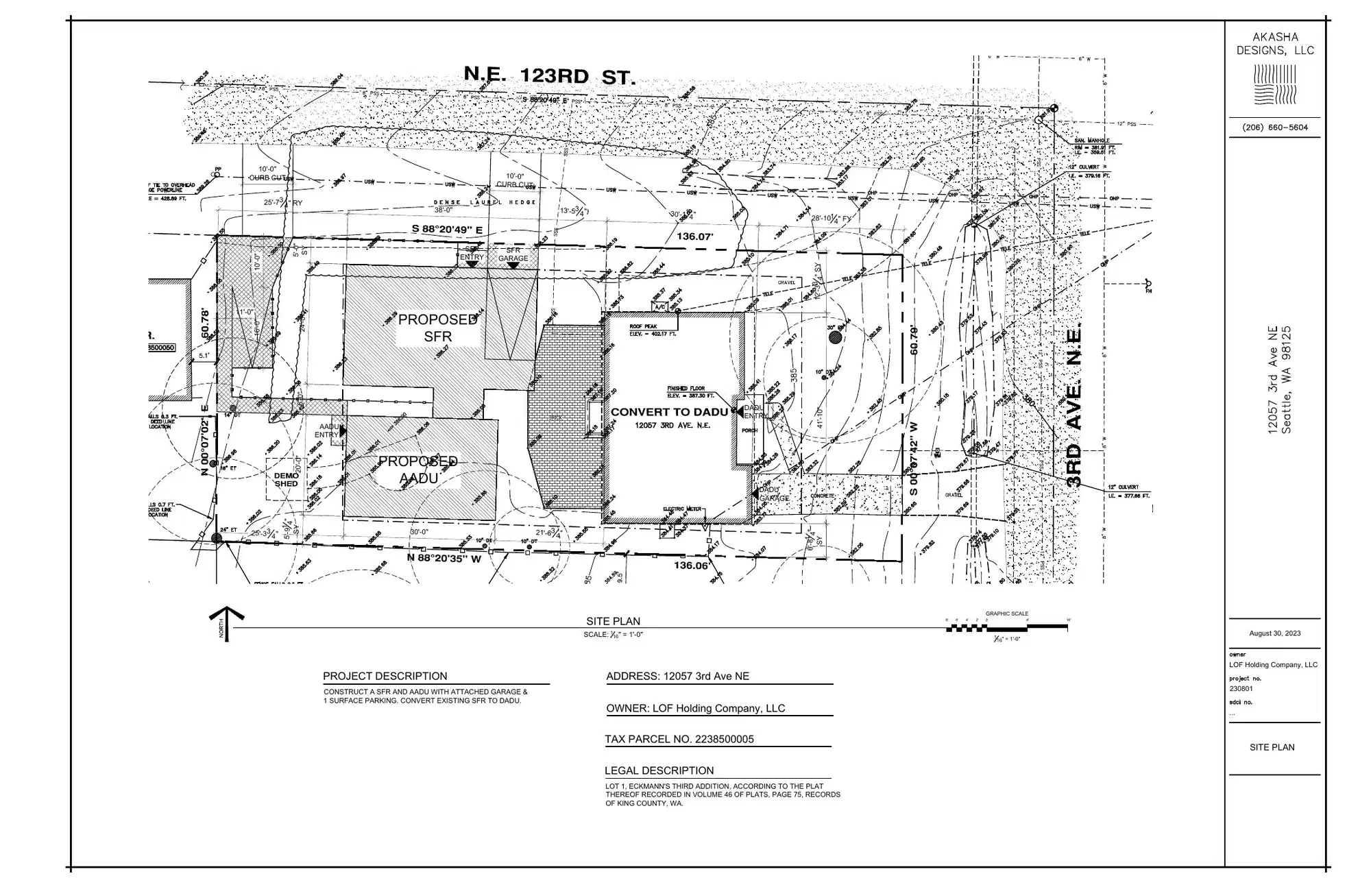 Site plan for 215 NE 123rd St