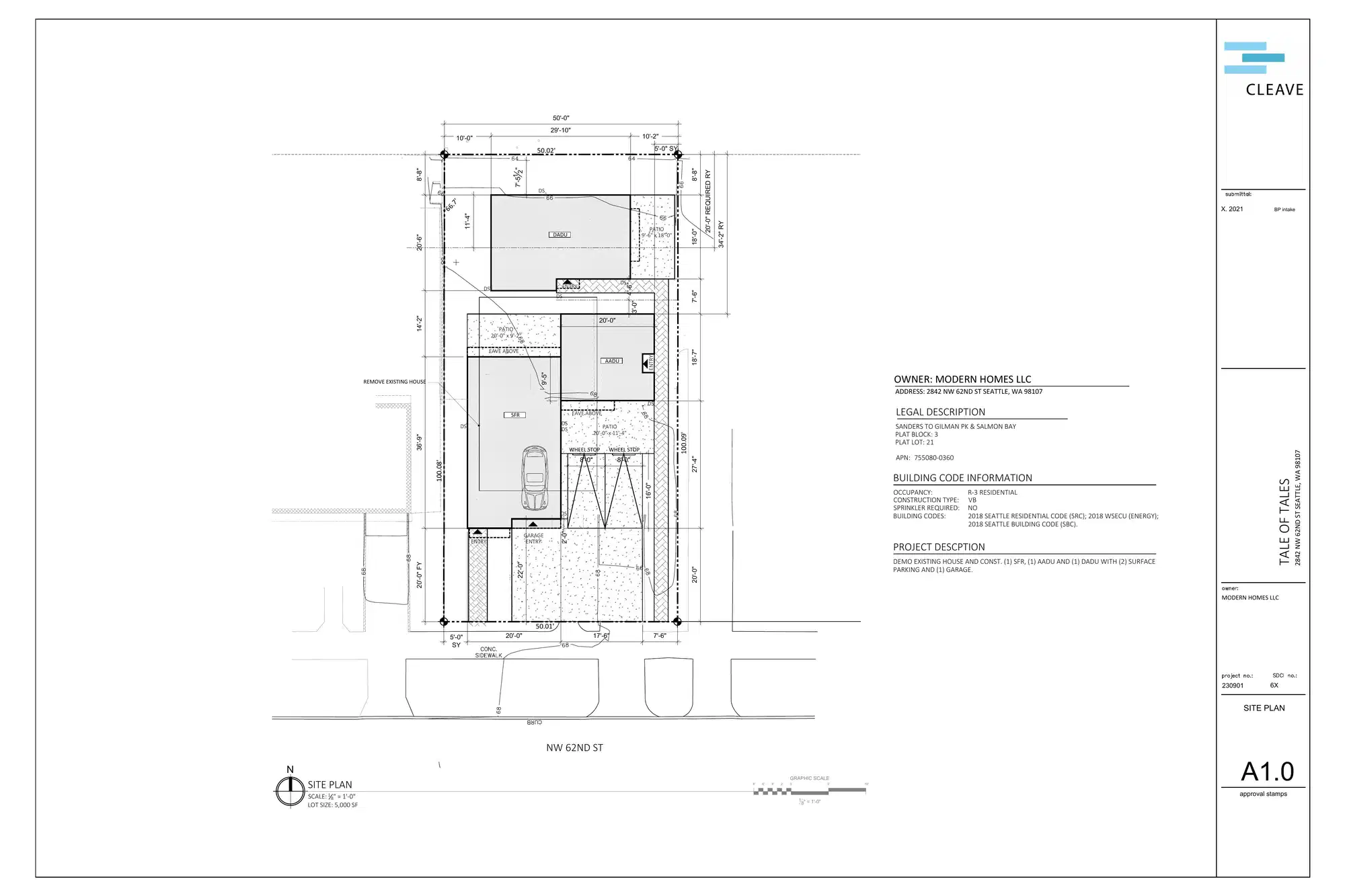 Site plan for 2842 NW 62nd St