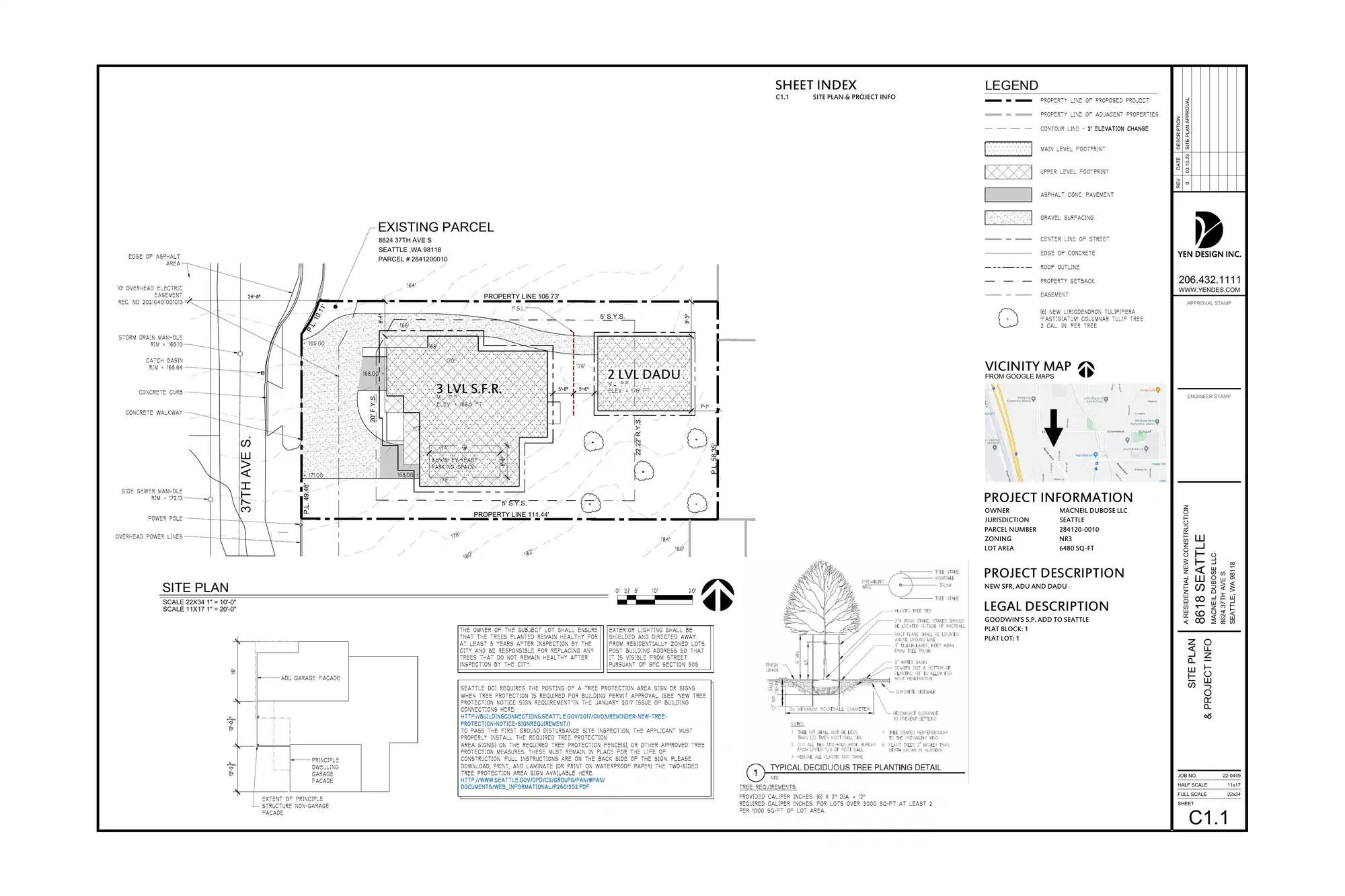 Site plan for 8622 37th Ave S