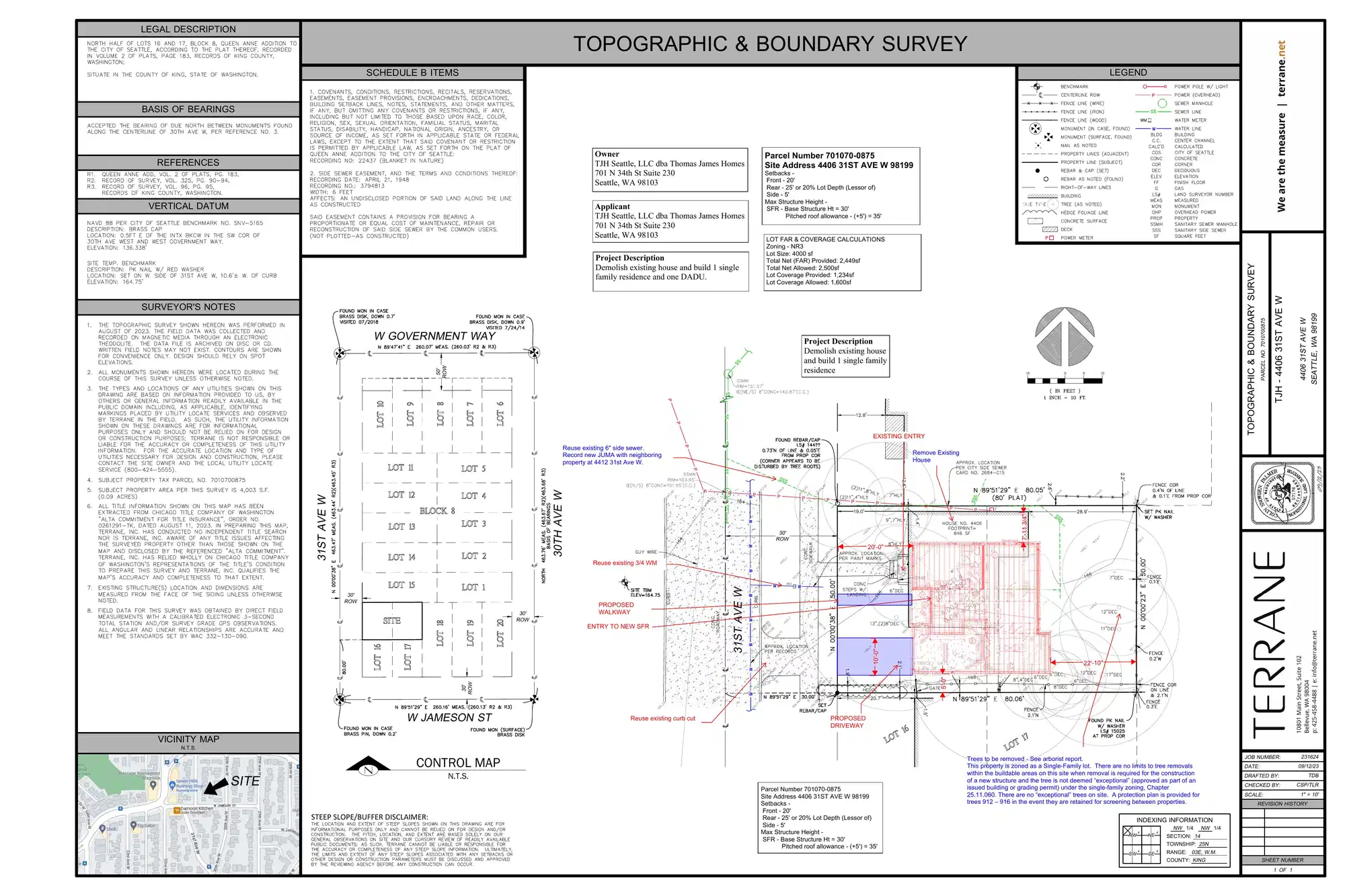 Site plan for 4406 31st Ave W