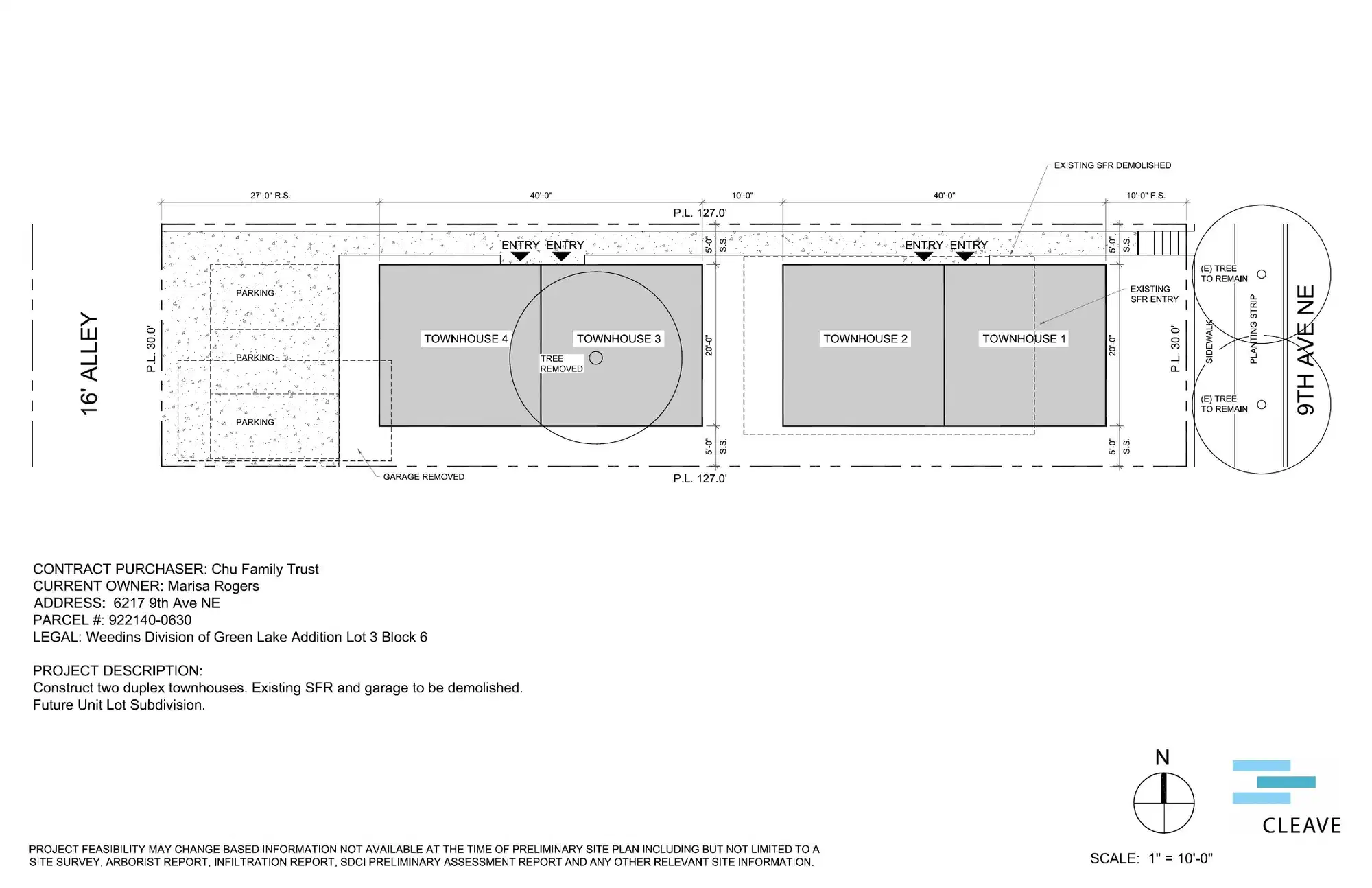 Site plan for 6217 9th Ave NE
