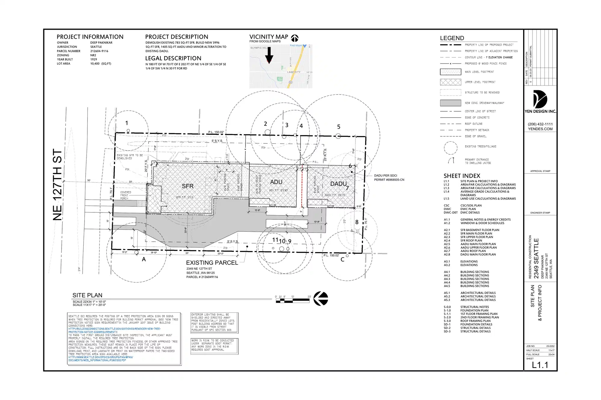 Site plan for 2349 NE 127th St