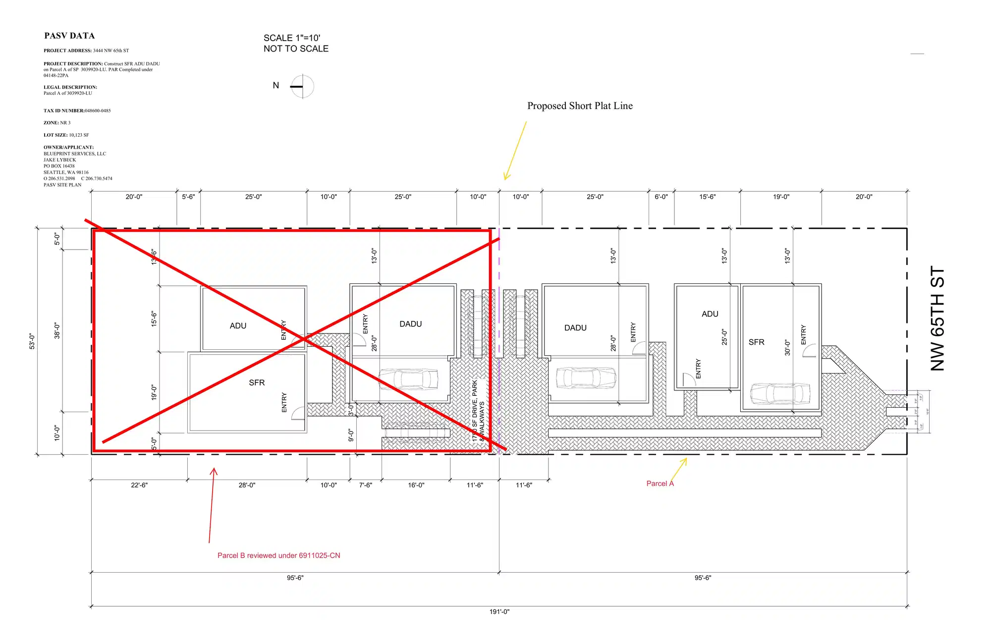 Site plan for 3442 NW 65th St