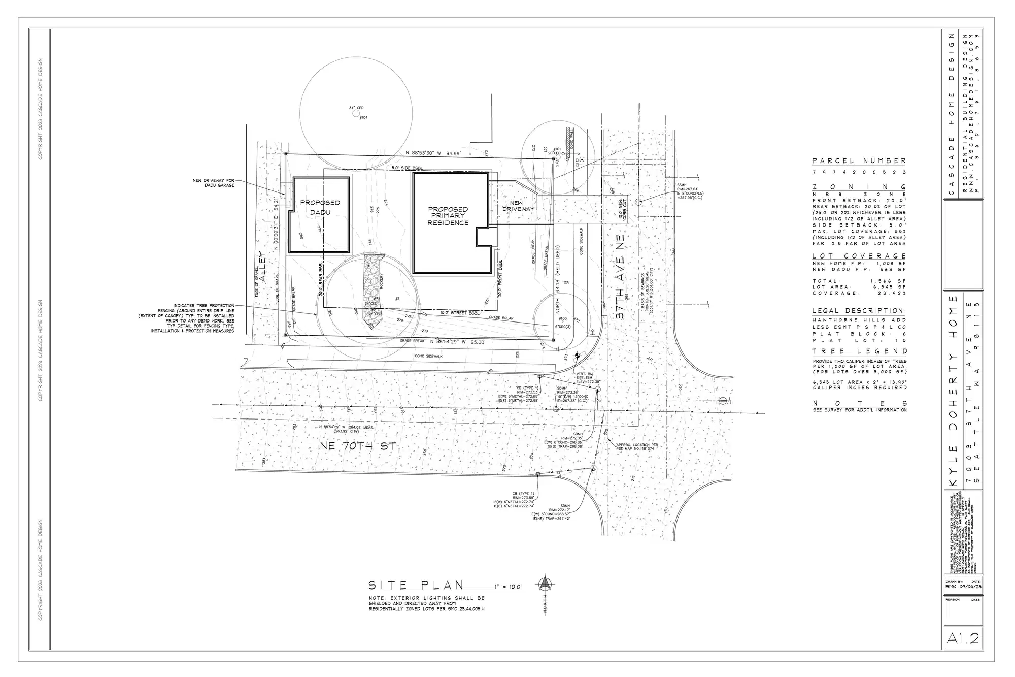 Site plan for 7003 37th Ave NE