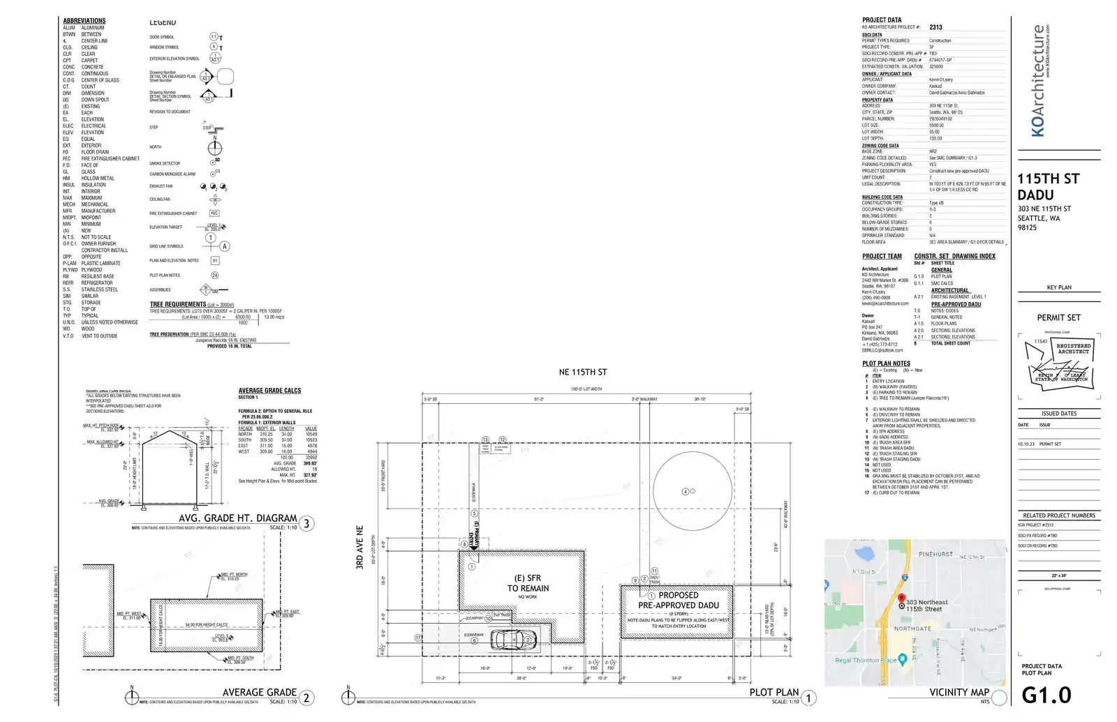 Site plan for 305 NE 115th St