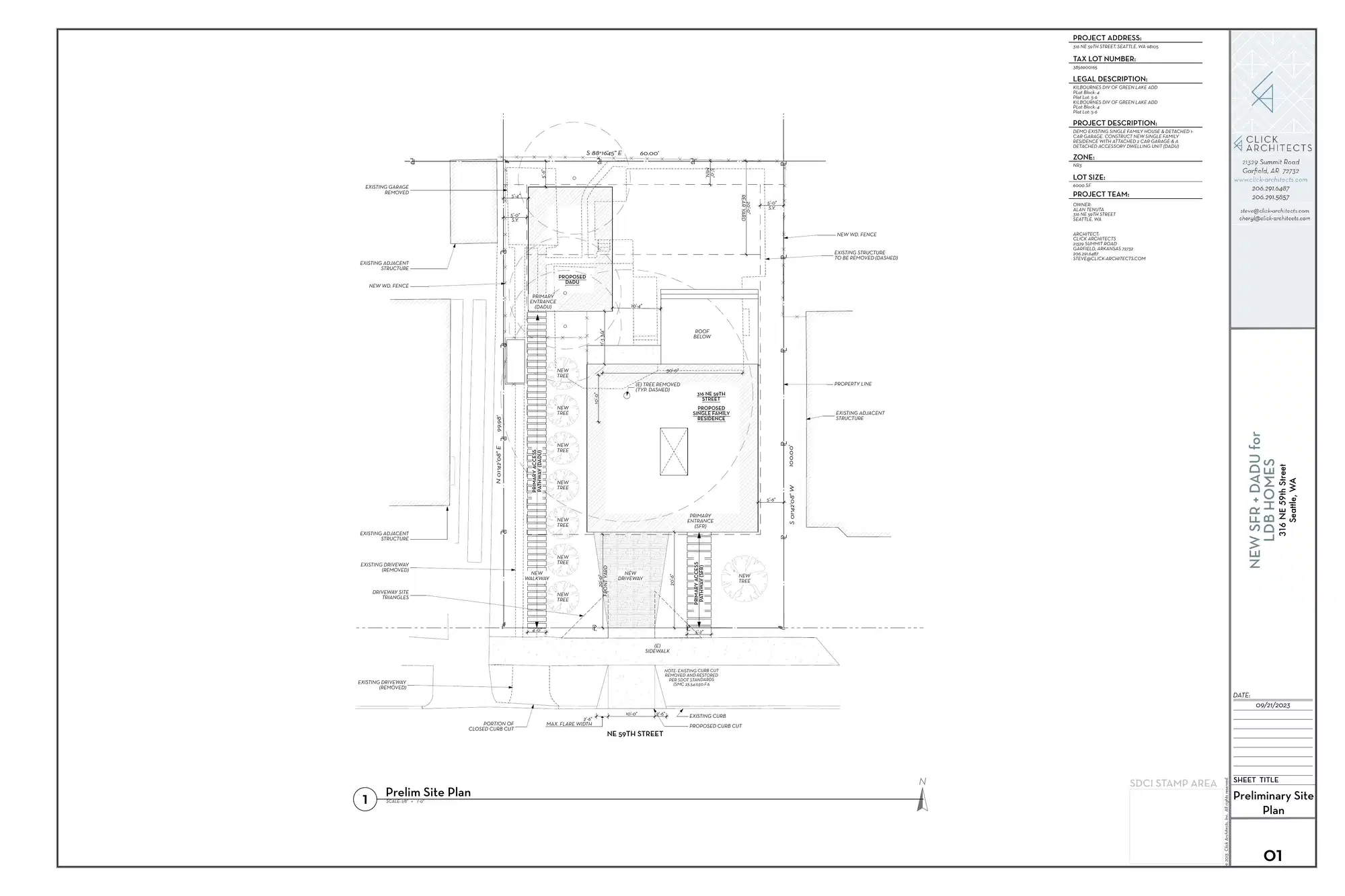 Site plan for 316 NE 59th St
