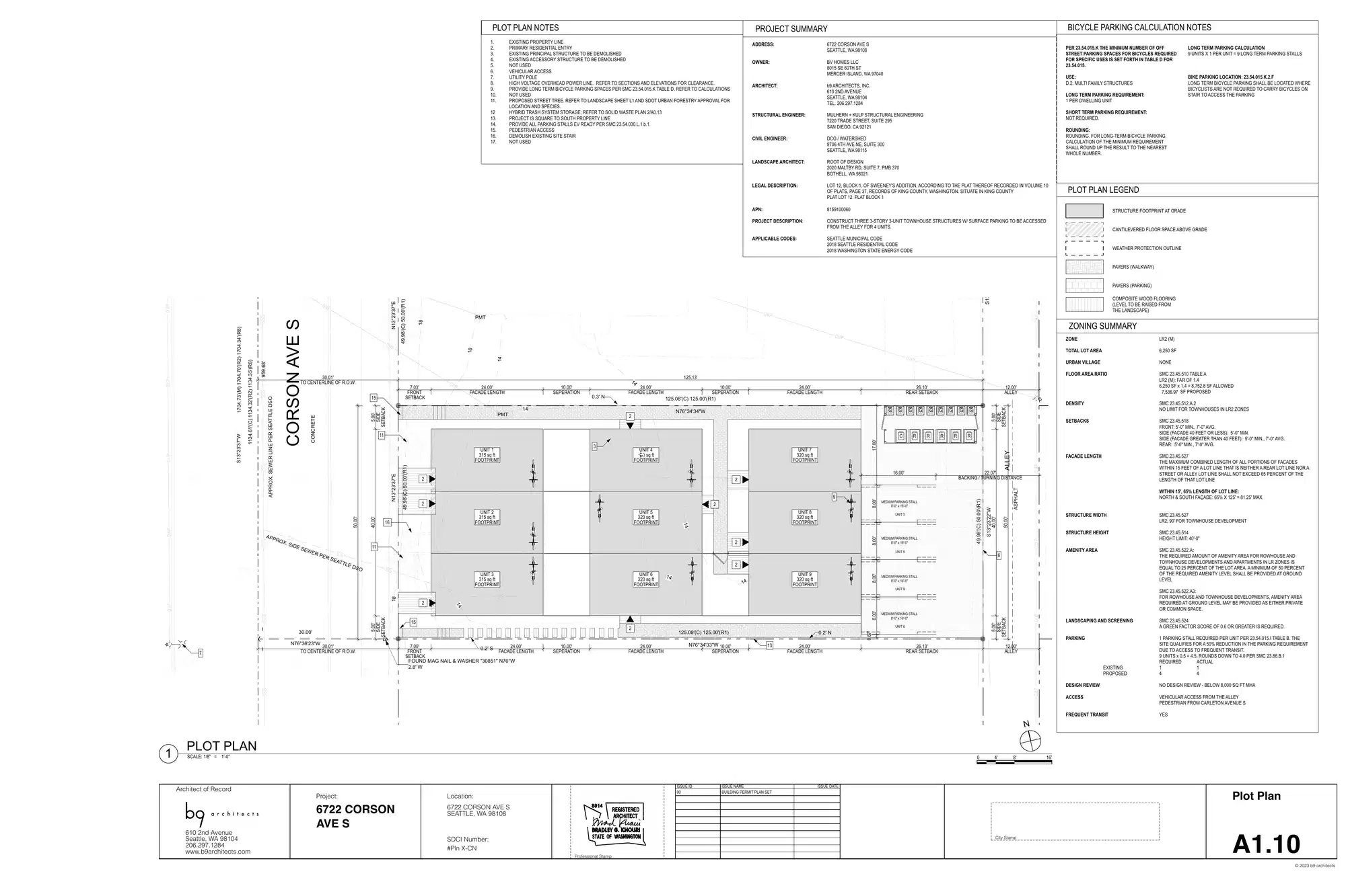 Site plan for 6722 Corson Ave S