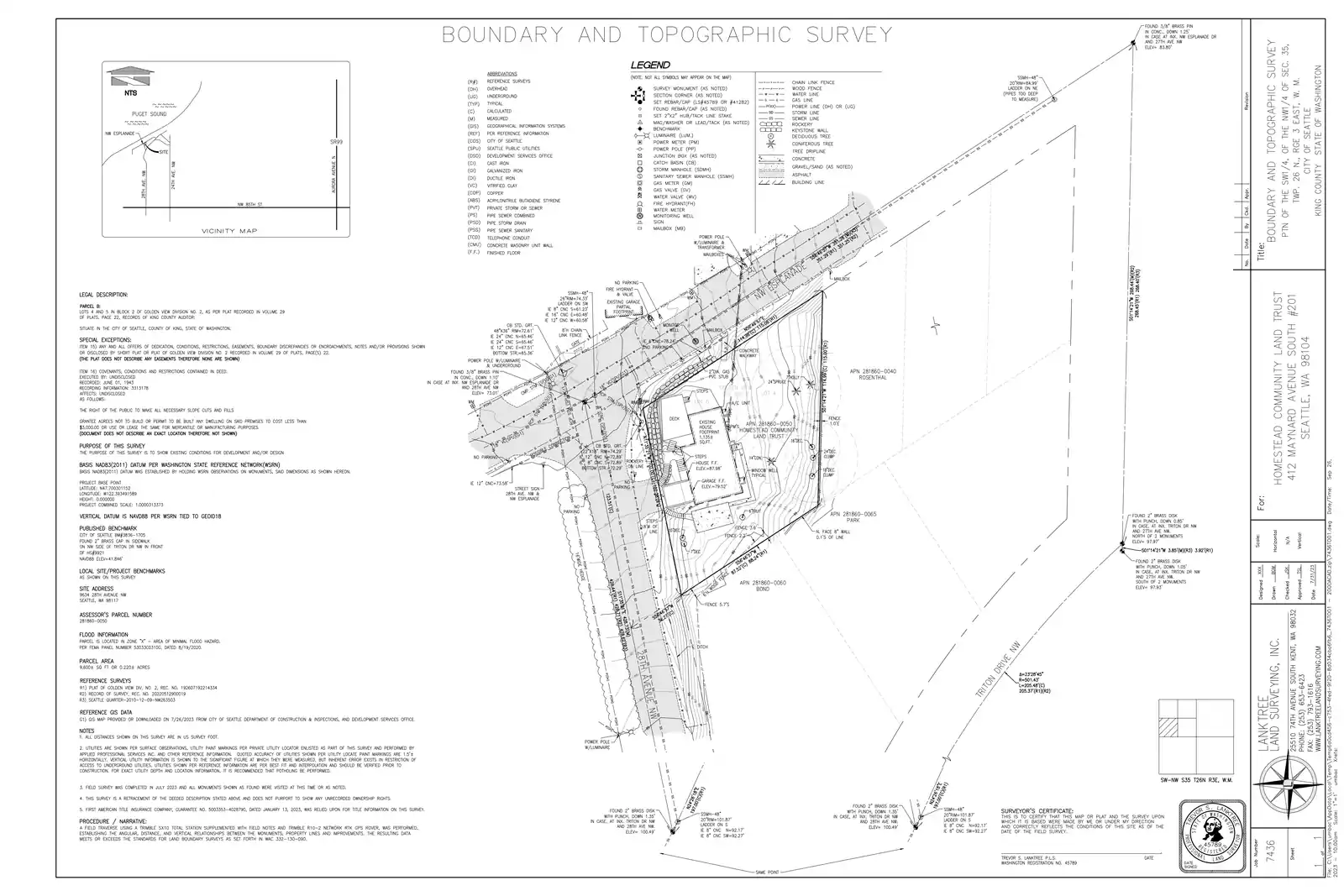 Site plan for 9634 B 28th Ave NW
