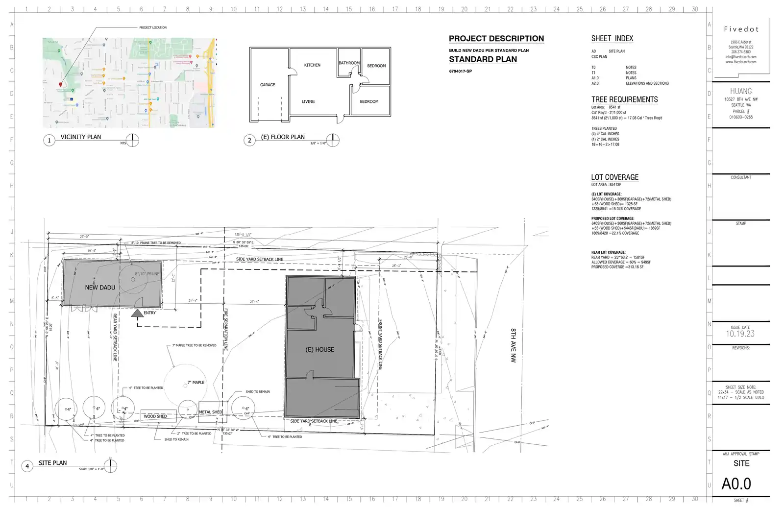 Site plan for 10329 8th Ave NW