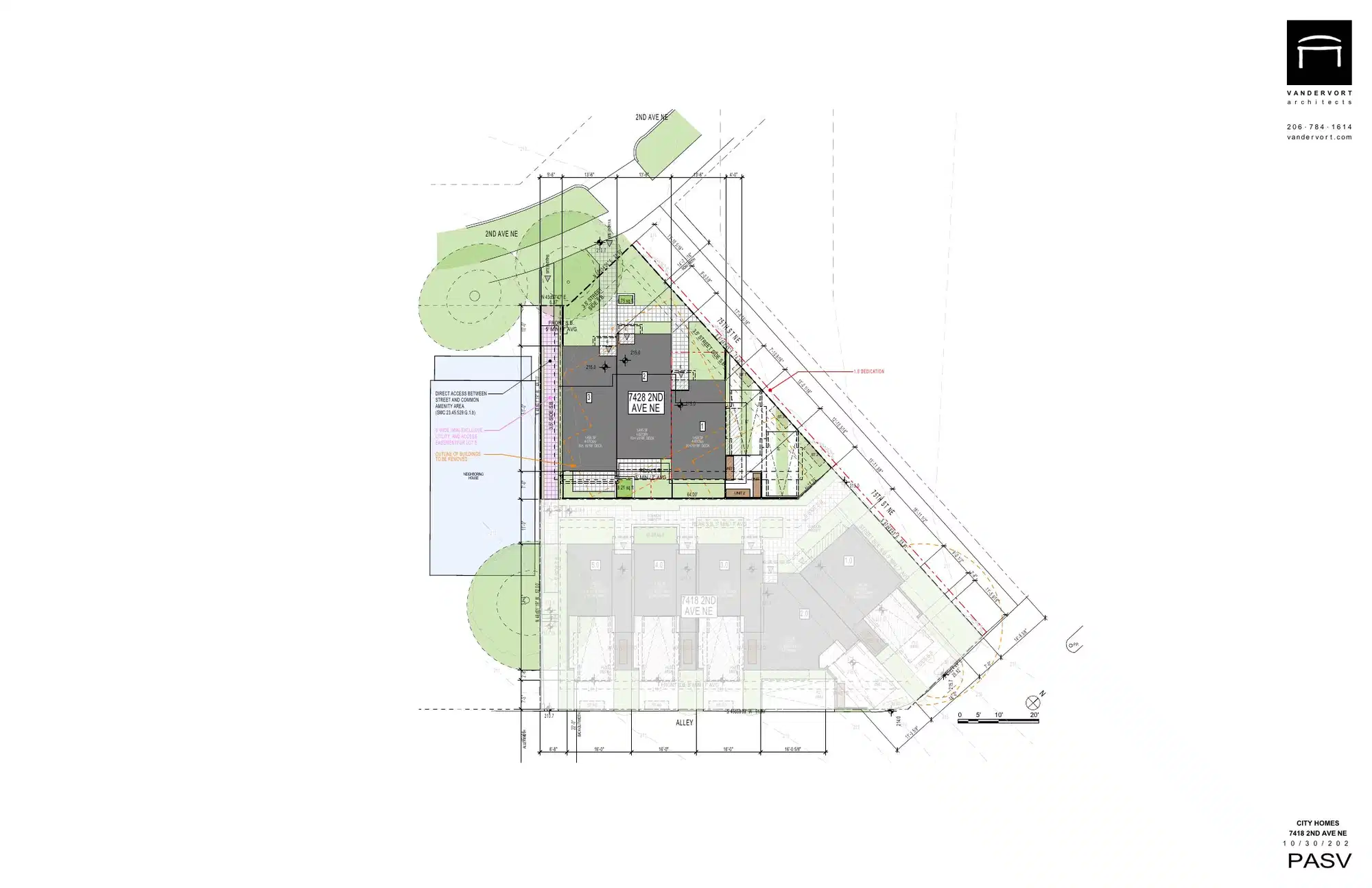 Site plan for 7428 2nd Ave NE