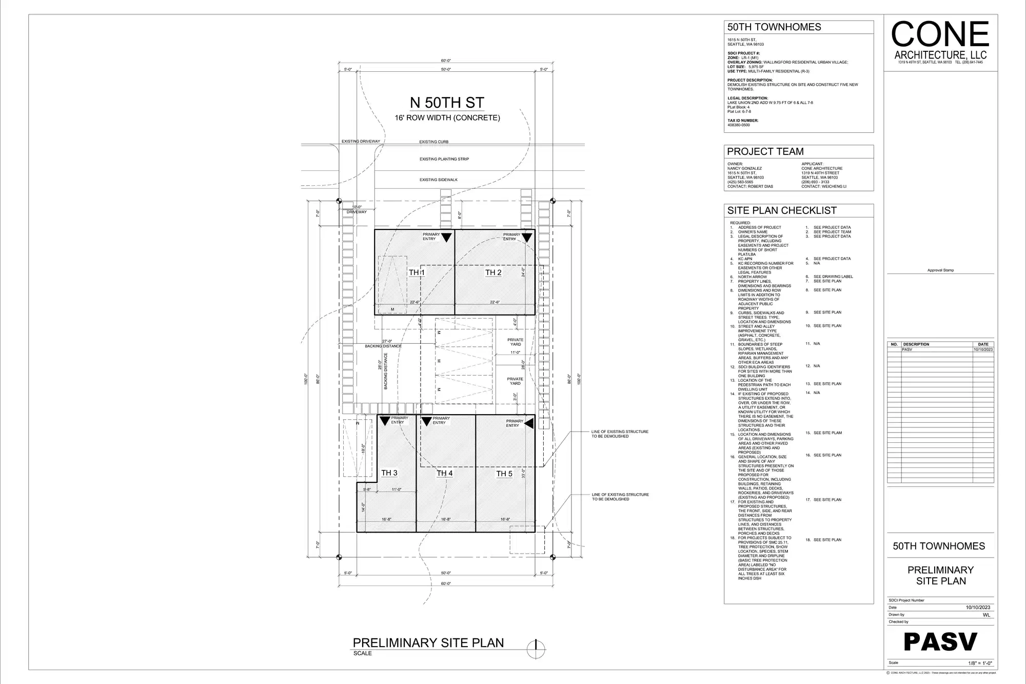 Site plan for 1611 N 50th St