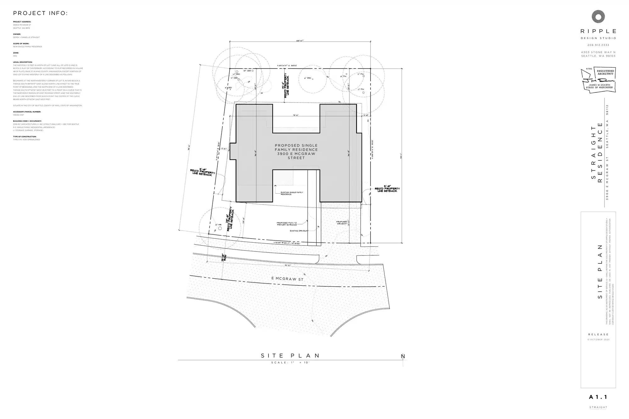 Site plan for 3900 E Mcgraw St