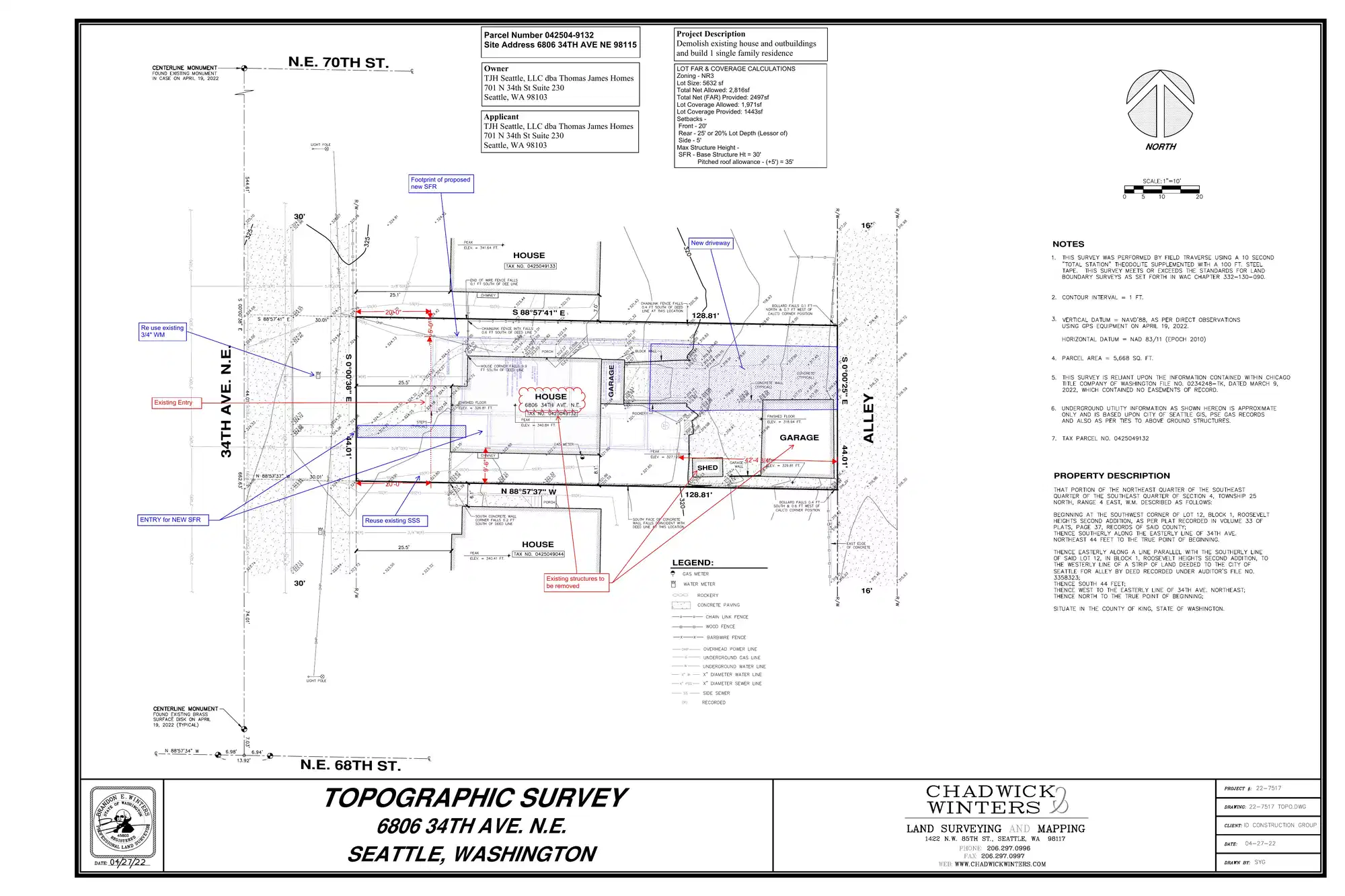 Site plan for 6806 34th Ave NE