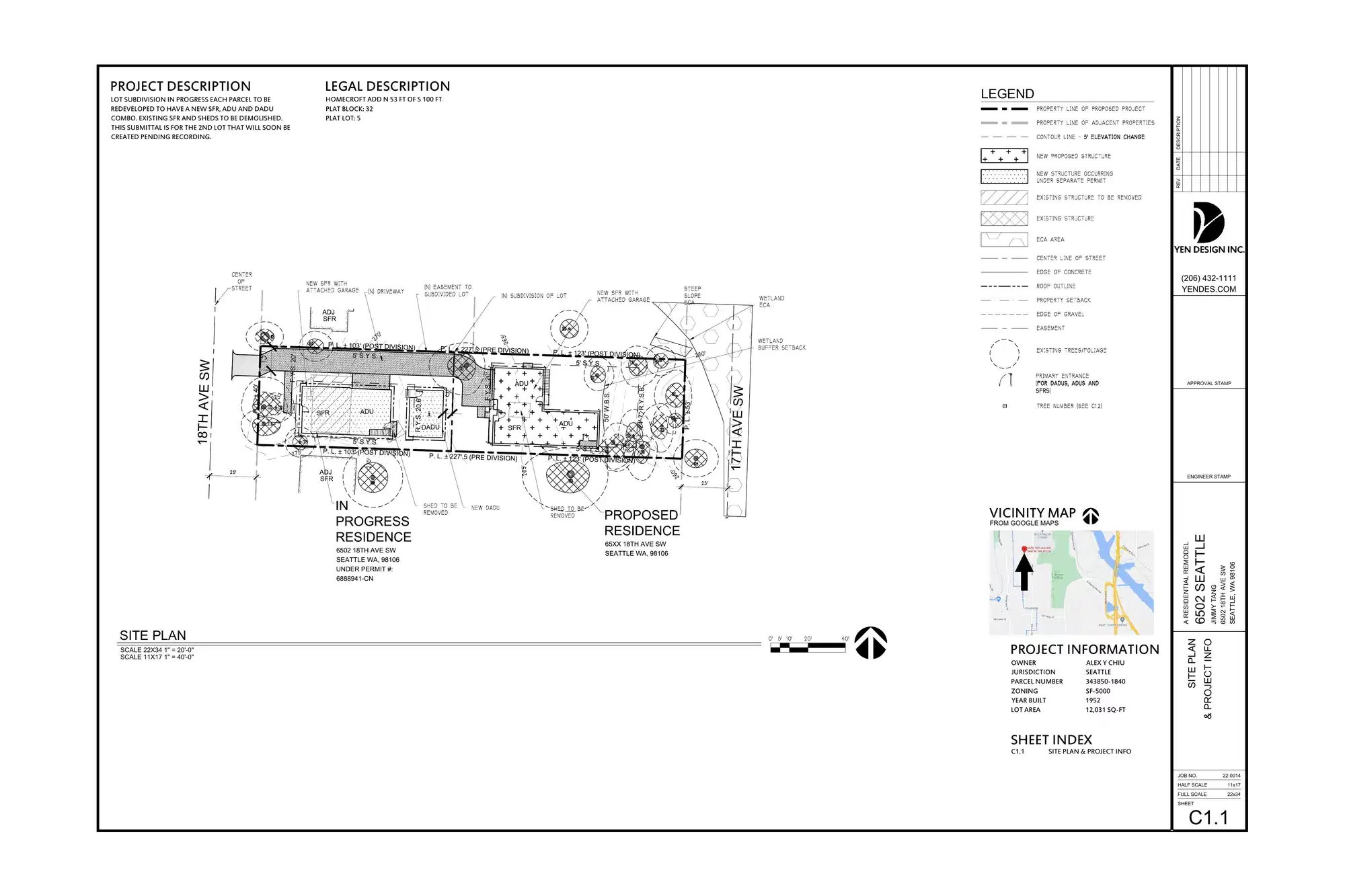 Site plan for 6500 18th Ave SW