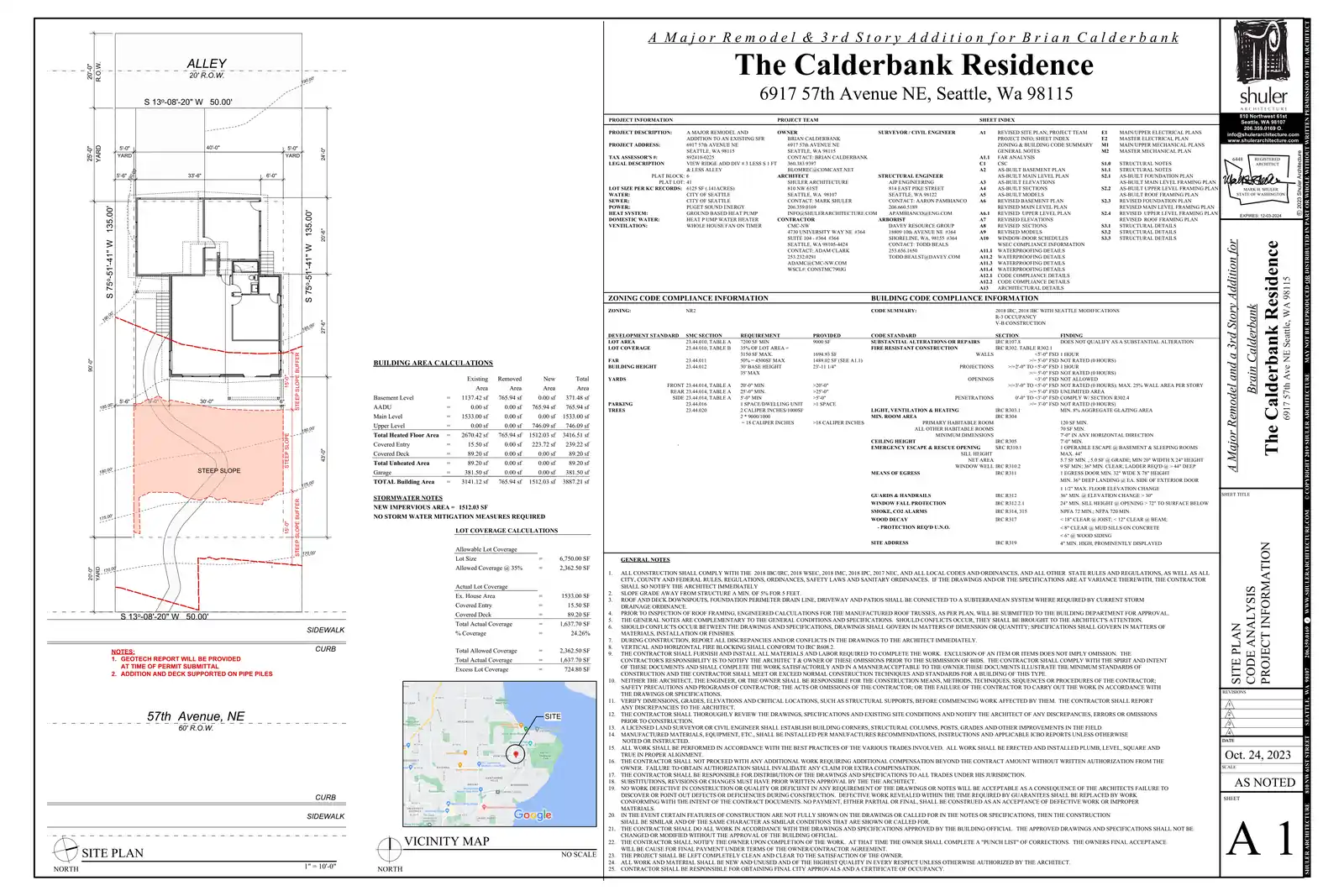 Site plan for 6917 57th Ave NE