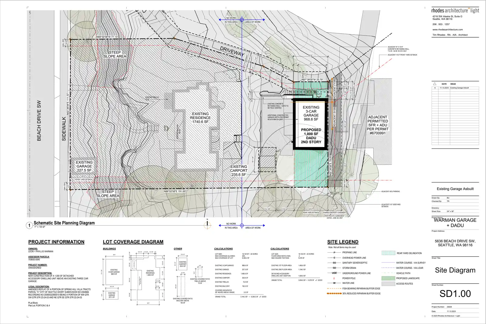 Site plan for 5636 Beach Dr SW