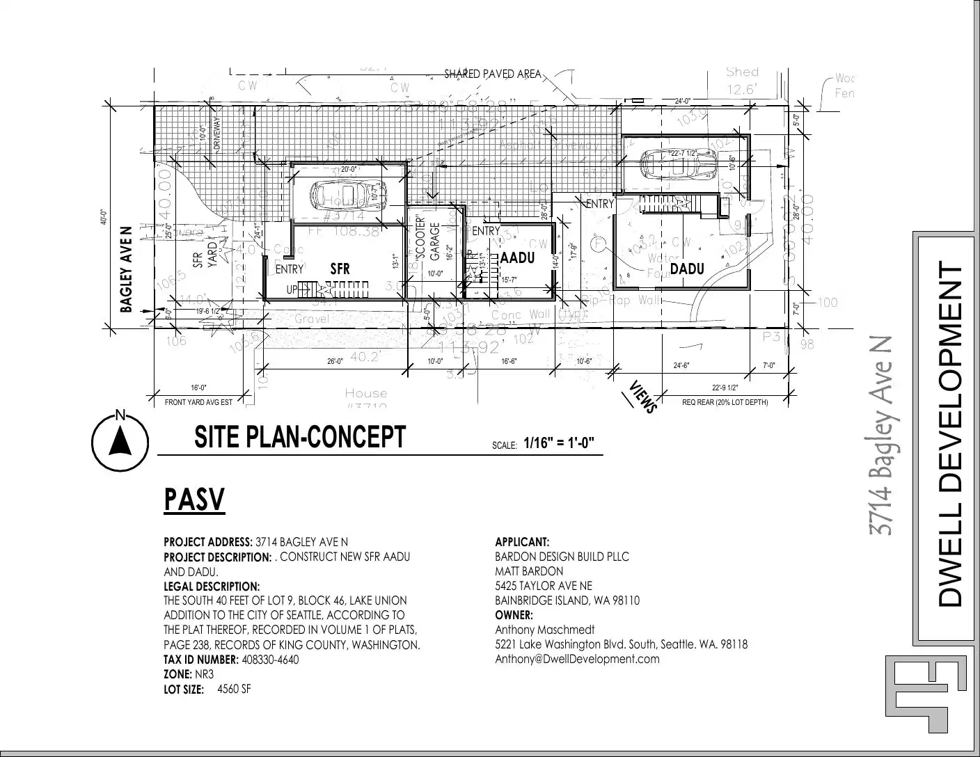 Site plan for 3714 Bagley Ave N