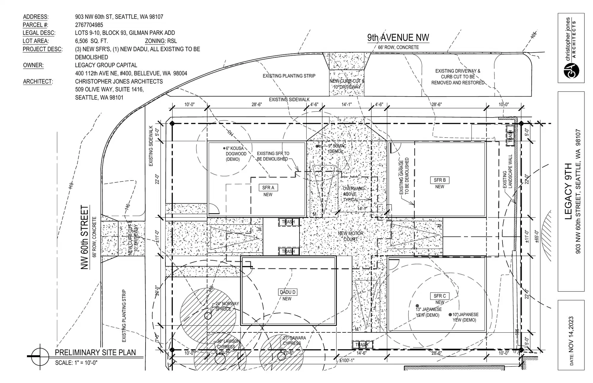Site plan for 905 NW 60th St