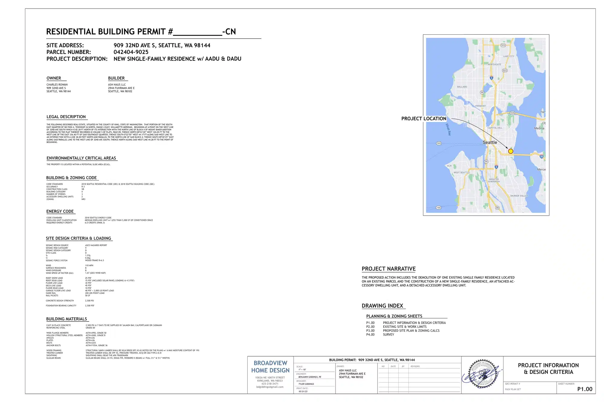 Site plan for 909 32nd Ave S