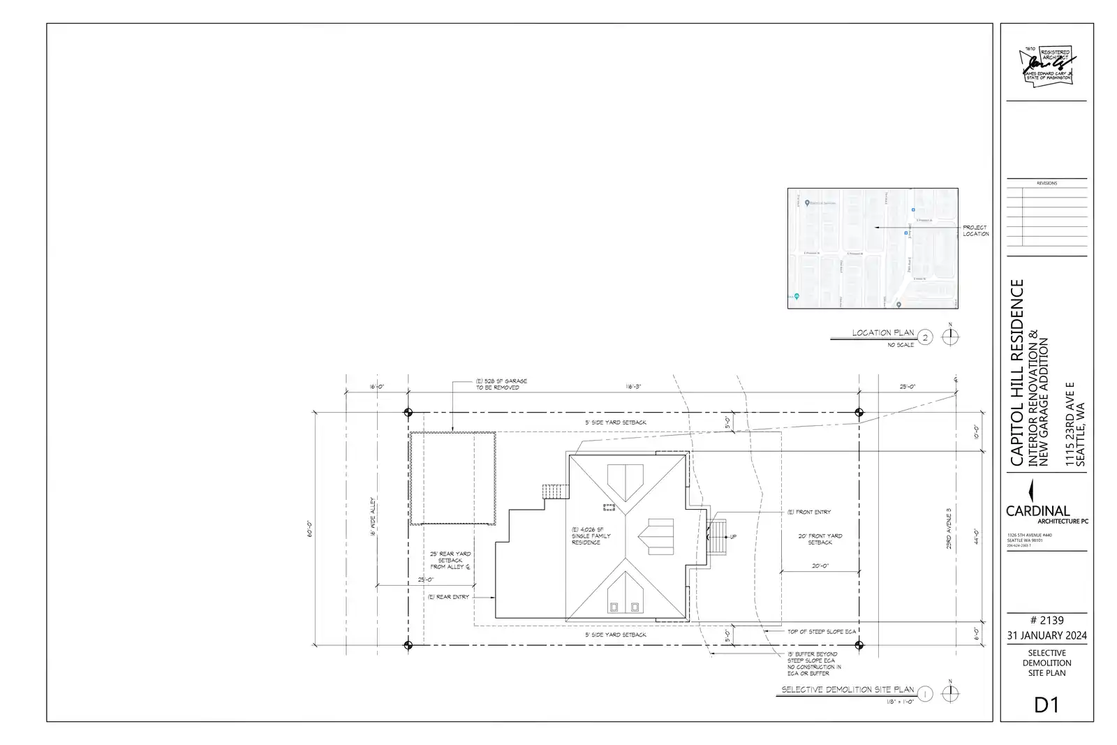 Site plan for 1115 23rd Ave E
