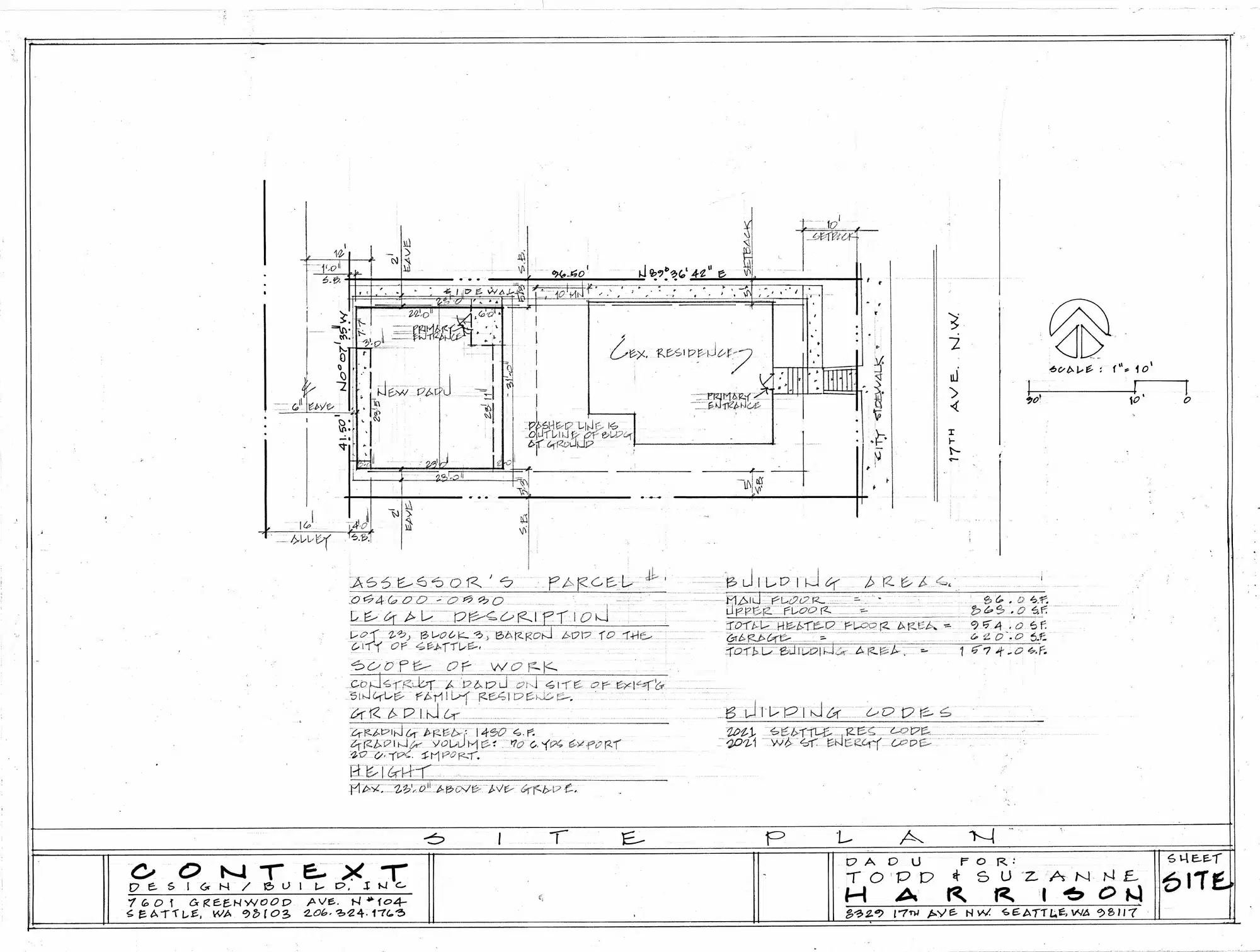 Site plan for 8329 17th Ave NW