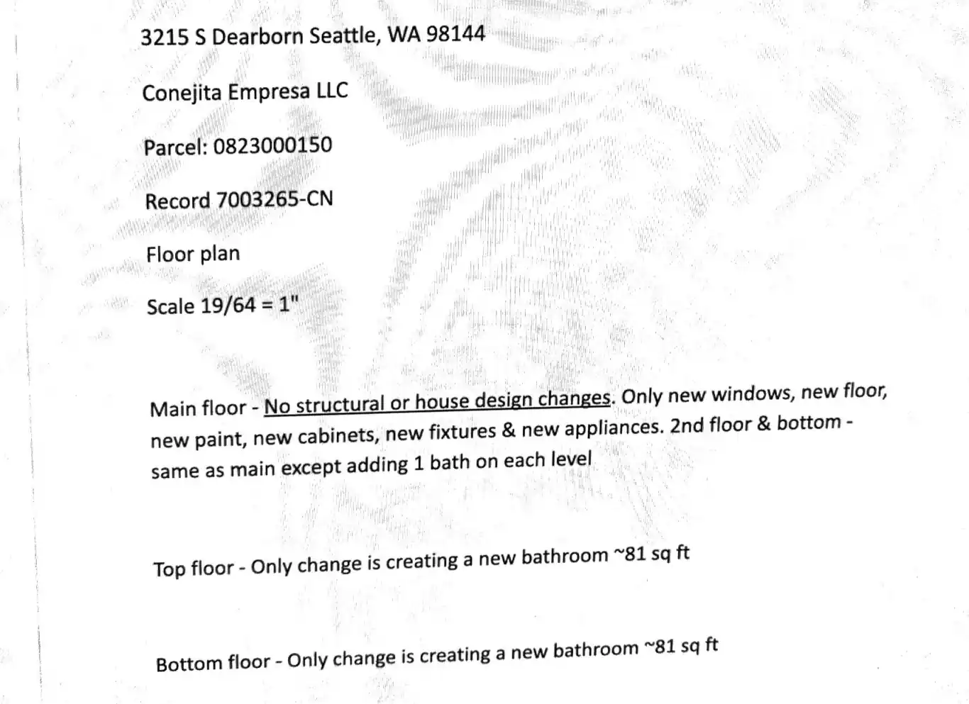 Site plan for 3215 S Dearborn St
