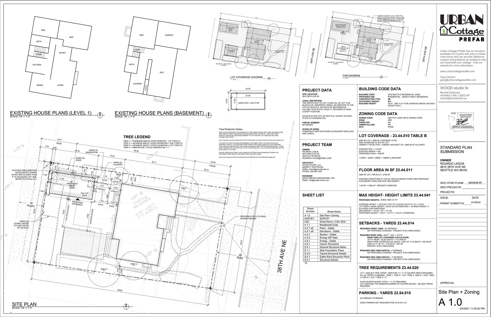 Site plan for 4817 38th Ave NE