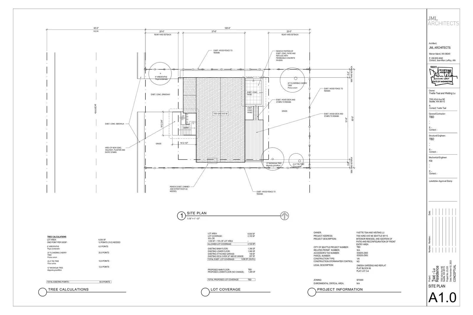 Site plan for 7550 42nd Ave NE