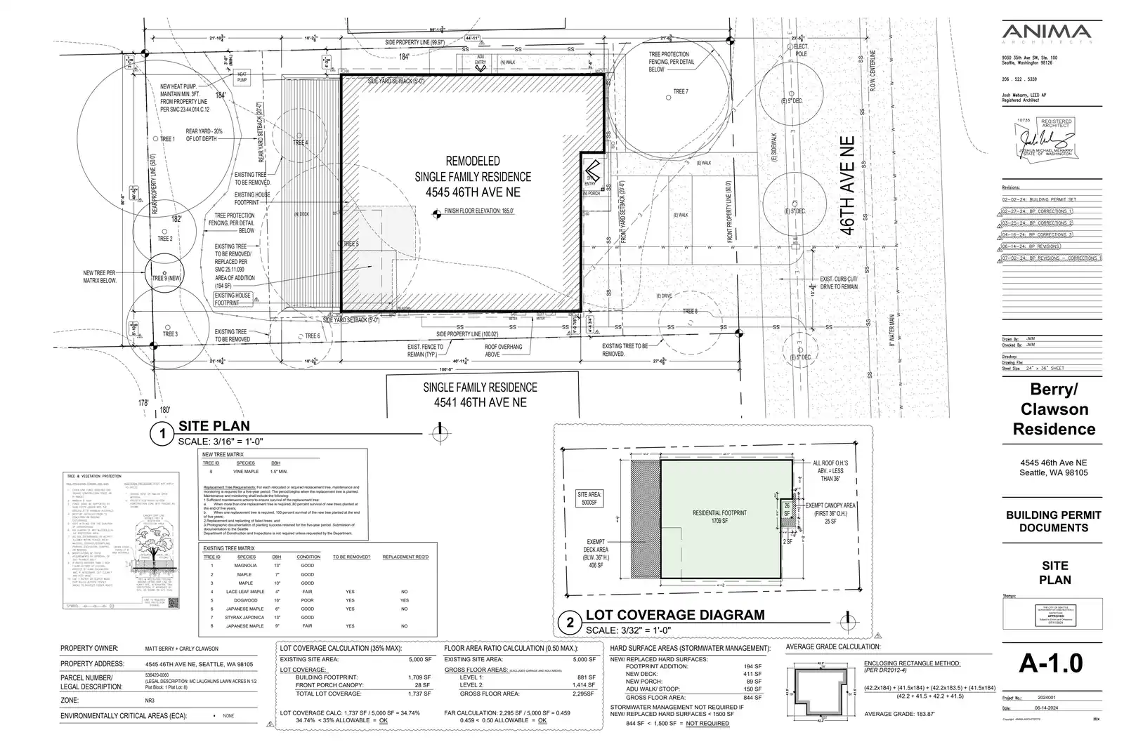 Site plan for 4545 46th Ave NE