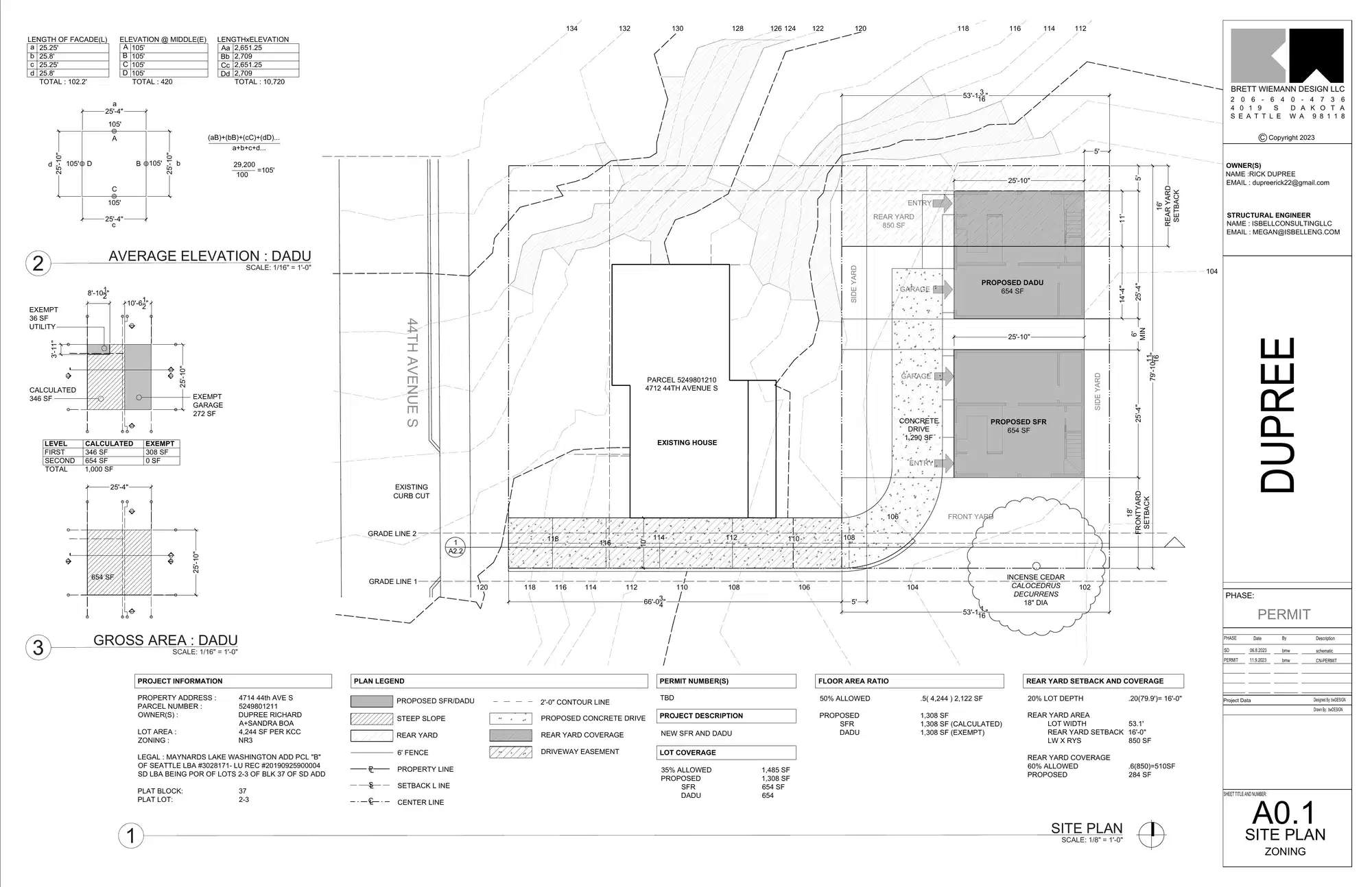 Site plan for 4714 44th Ave S