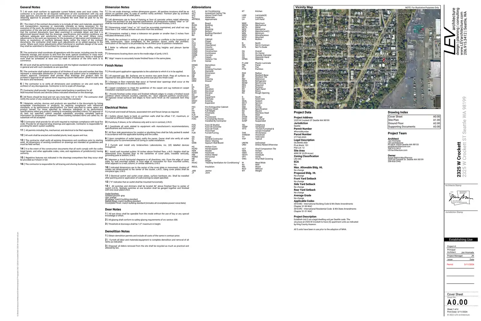 Site plan for 2325 W Crockett St
