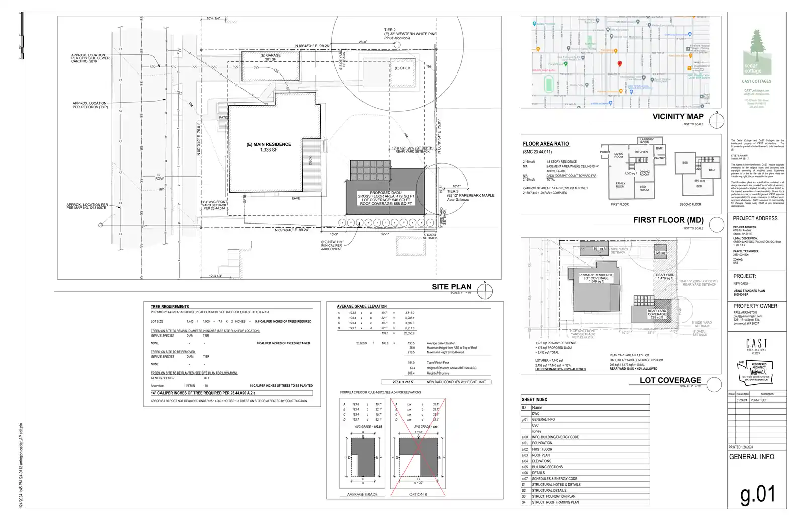 Site plan for 6716 7th Ave NW