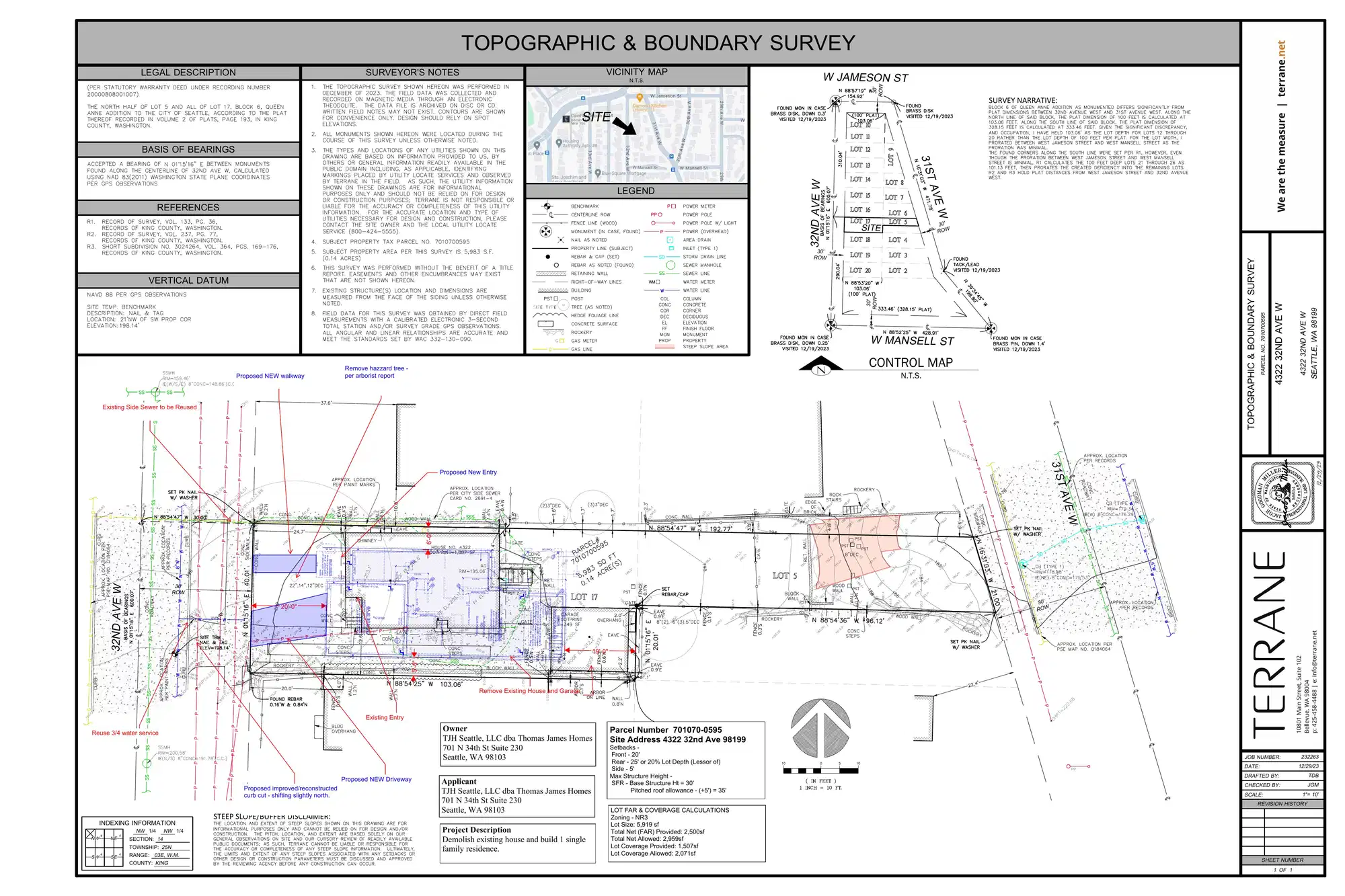 Site plan for 4322 32nd Ave W