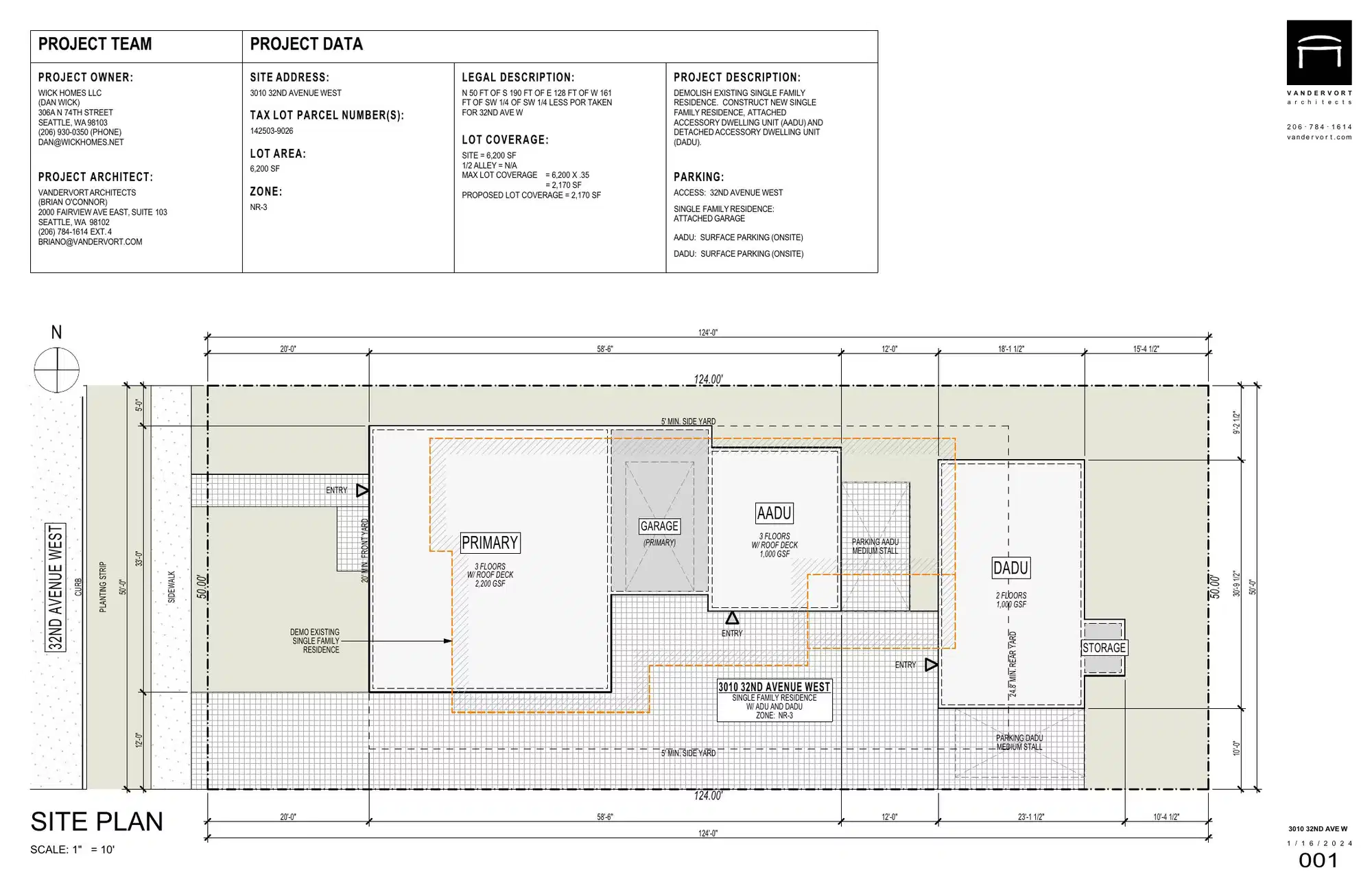 Site plan for 3010 32nd Ave W