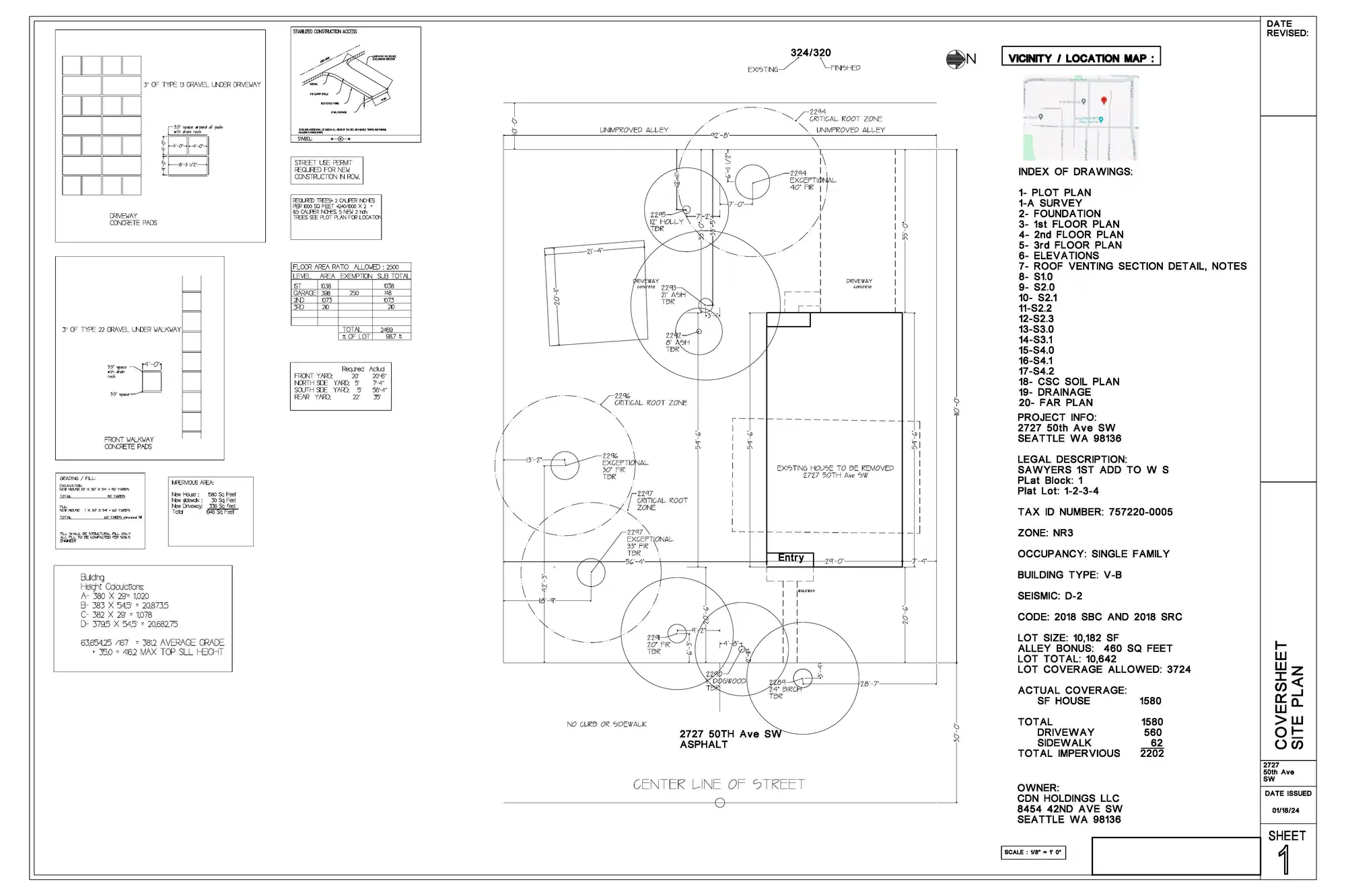 Site plan for 2727 50th Ave SW