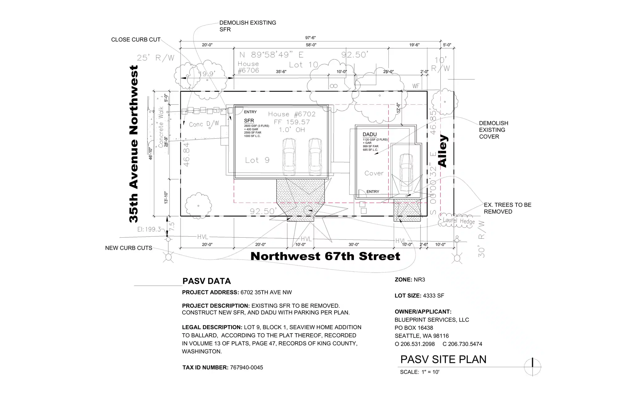 Site plan for 3420 NW 67th St