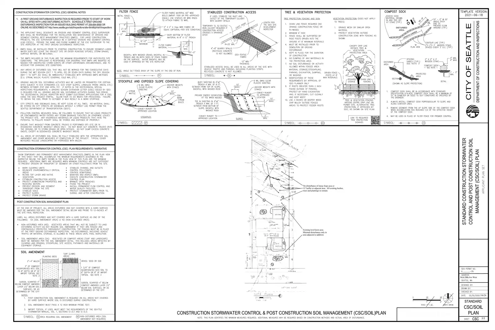 Site plan for 3614 28th Ave W