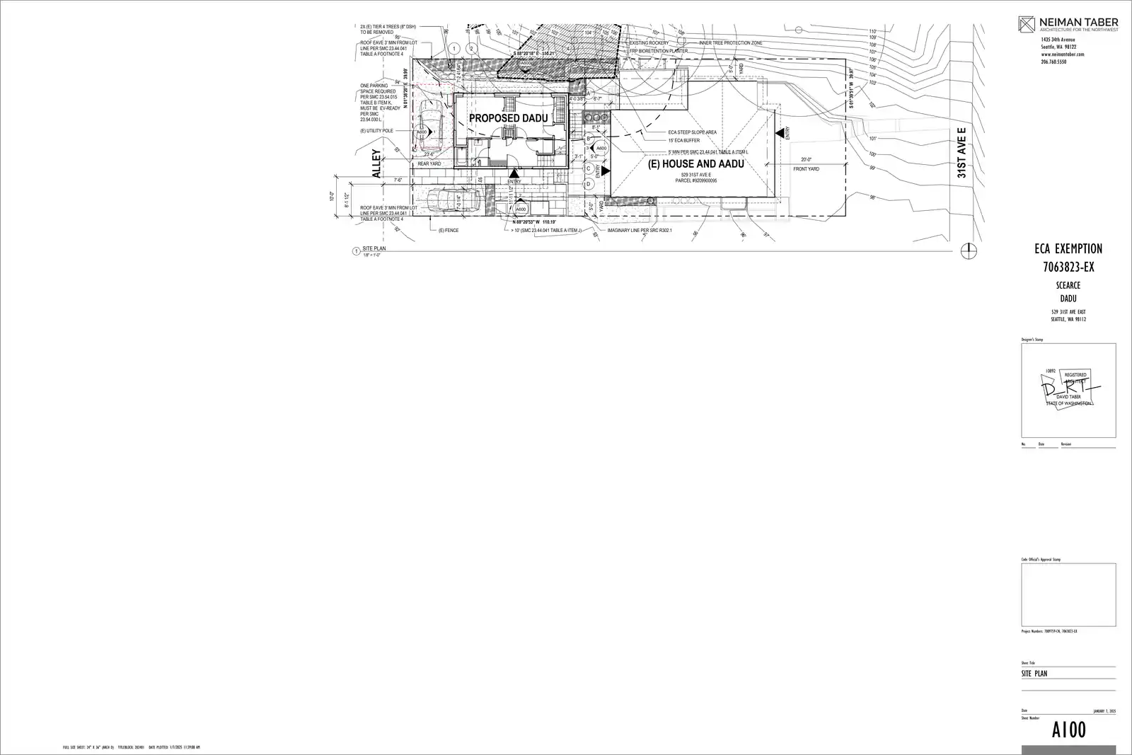 Site plan for 527 31st Ave E