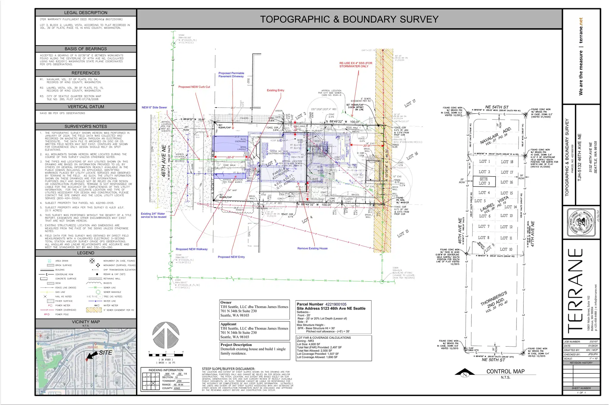 Site plan for 5132 46th Ave NE