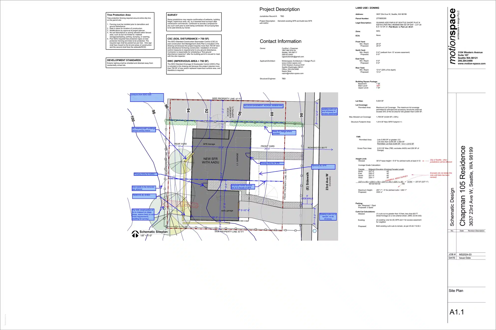 Site plan for 3637 23rd Ave W