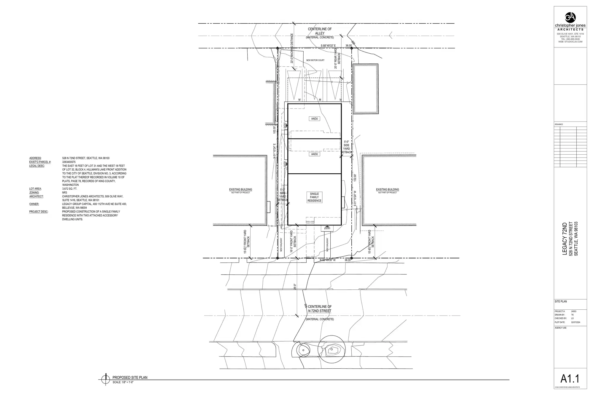 Site plan for 528 N 72nd St