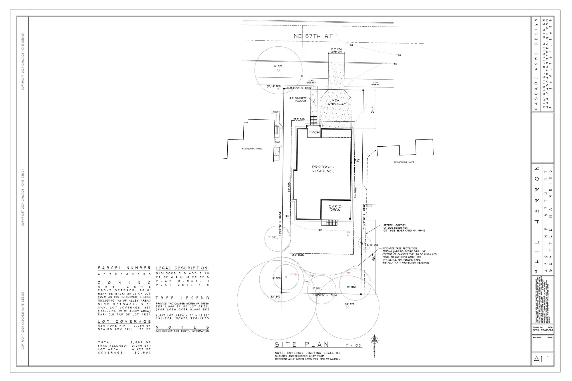 Site plan for 4321 NE 57th St